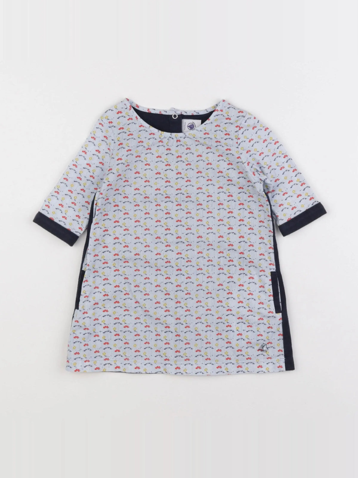 Petit Bateau - robe bleu - 12 mois