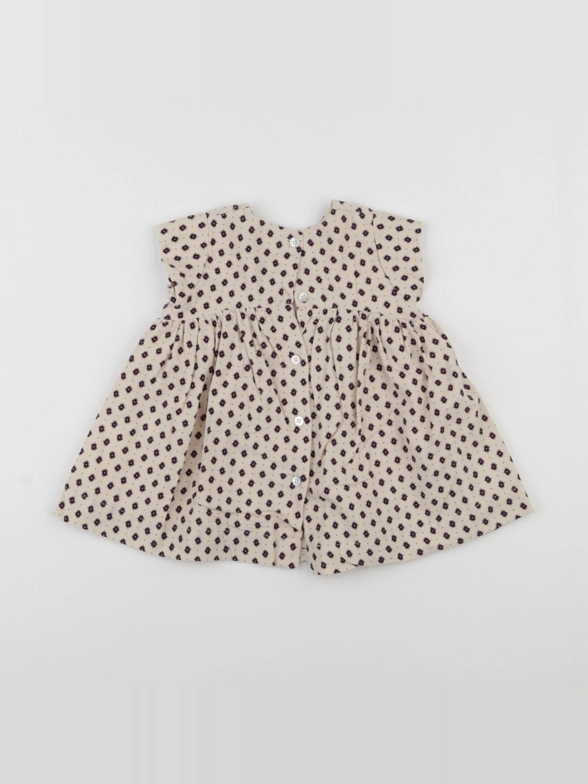 Natalys - robe beige, violet - 6 mois