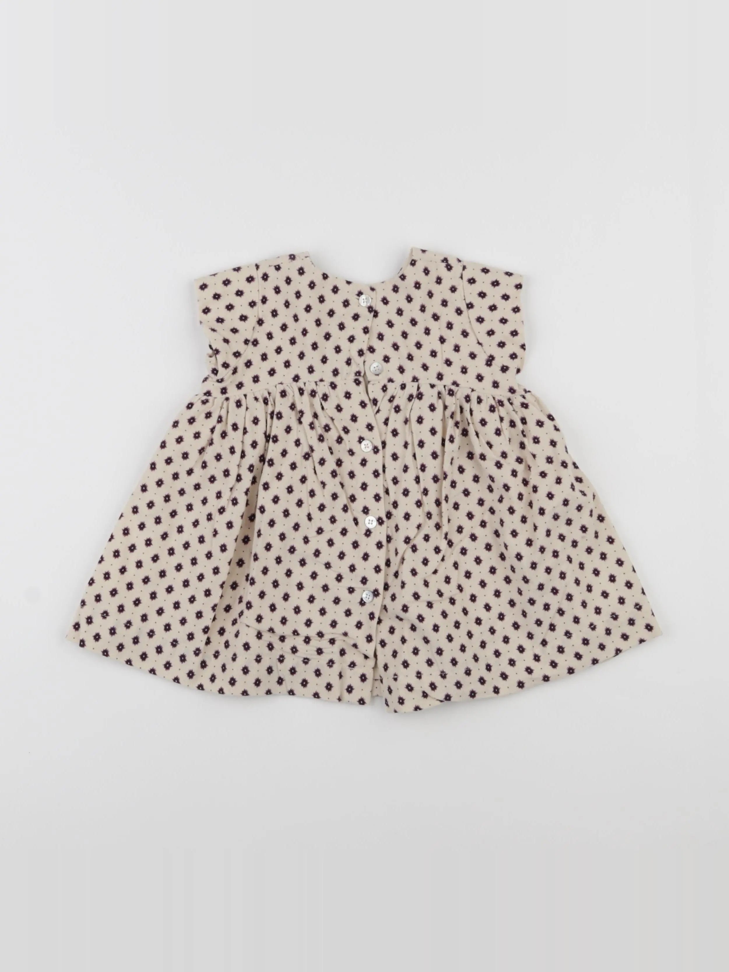 Natalys - robe beige, violet - 6 mois