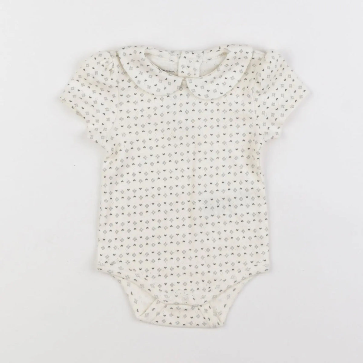 Vertbaudet - body à col beige - 3 mois
