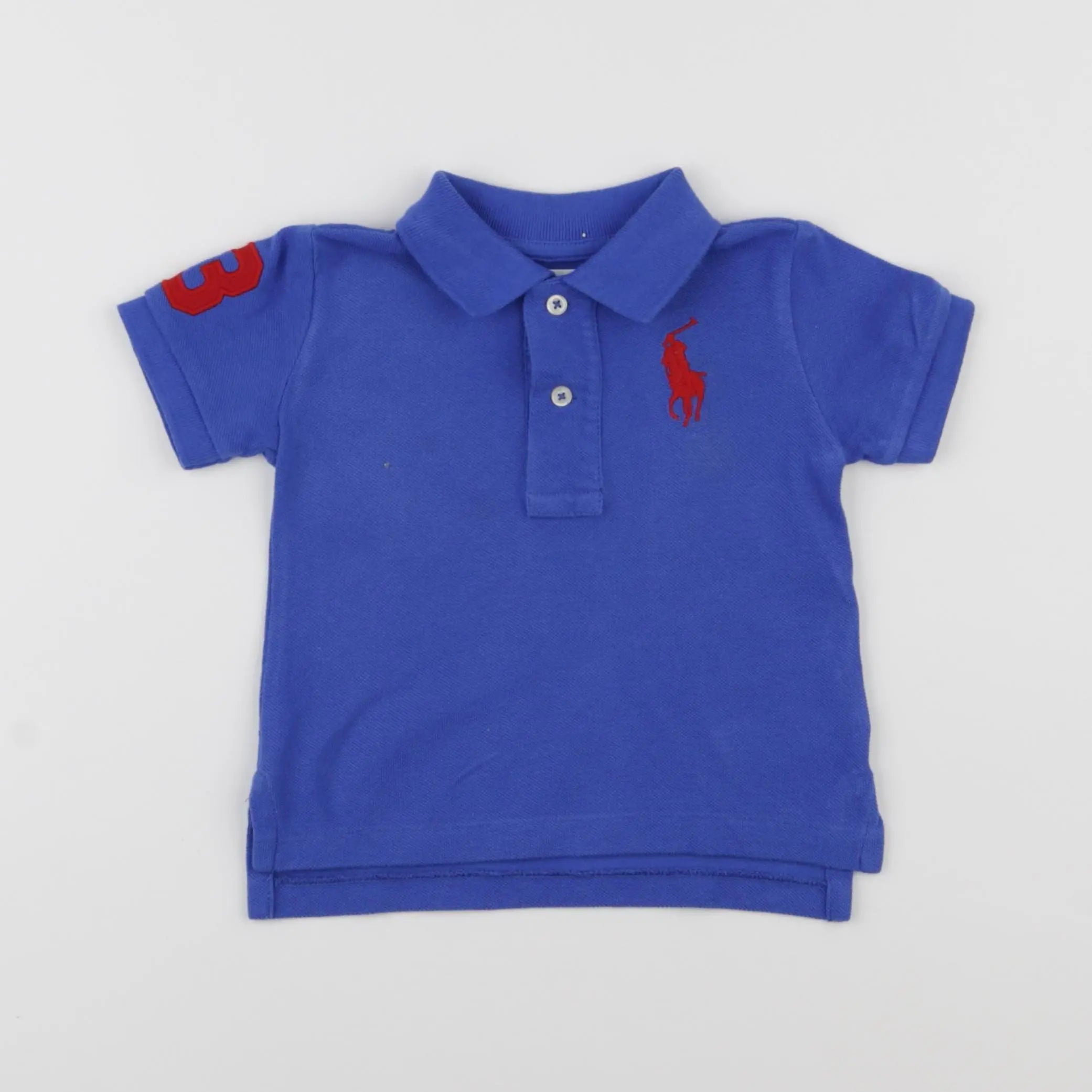 Ralph Lauren - polo bleu - 9 mois