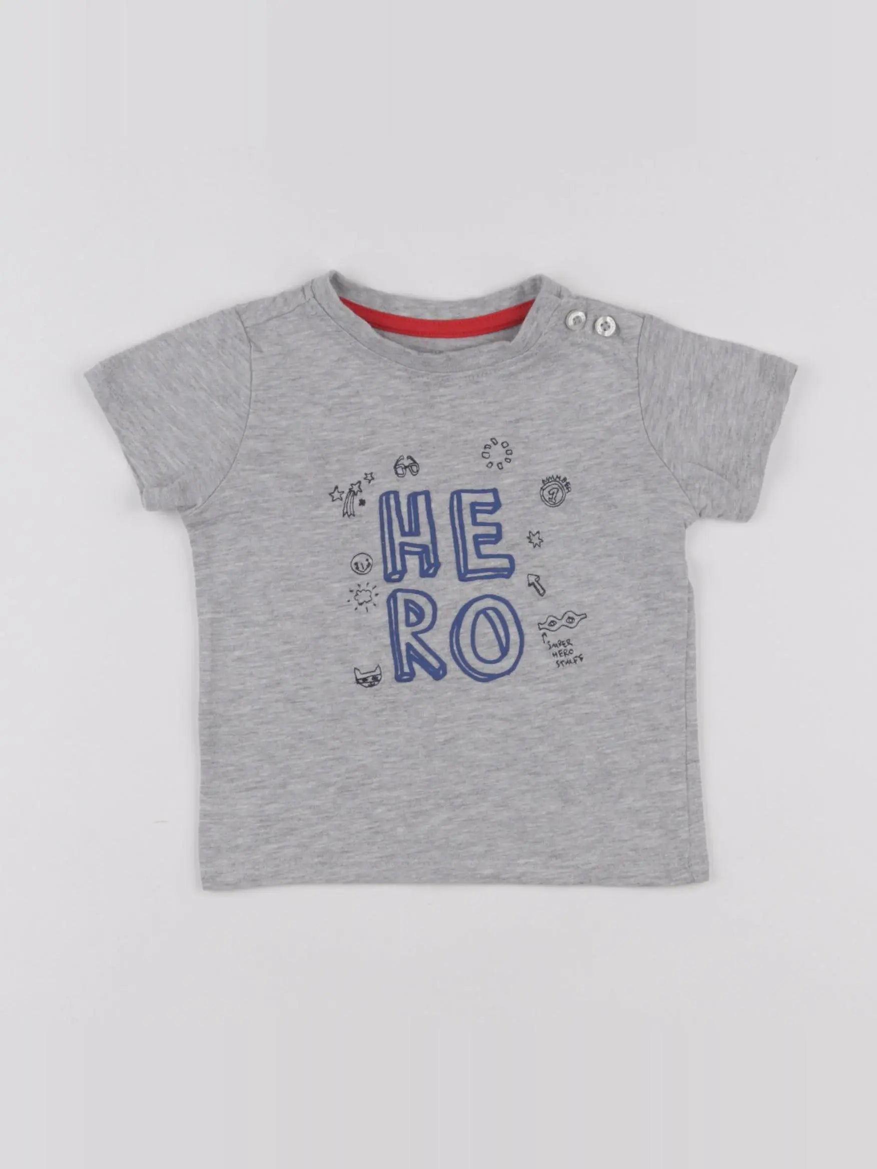 Vertbaudet - tee-shirt gris - 9 mois