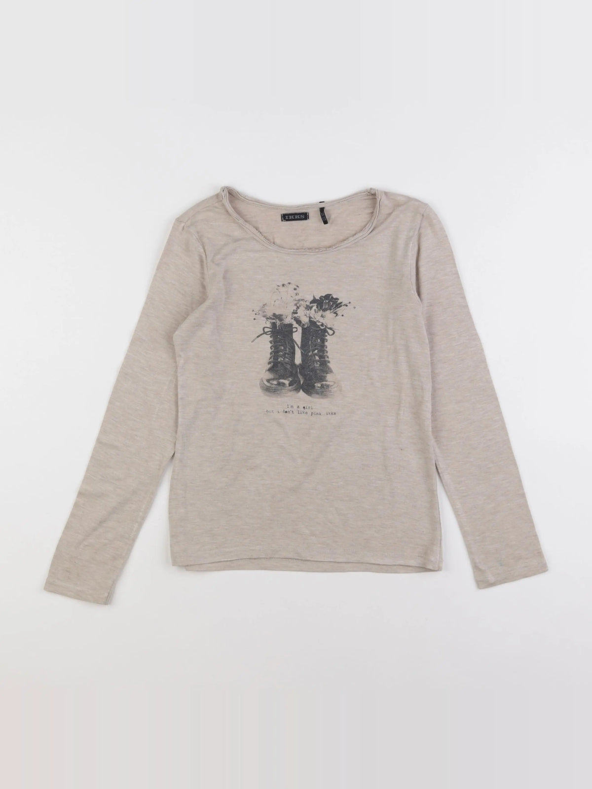 IKKS - tee-shirt beige - 8 ans