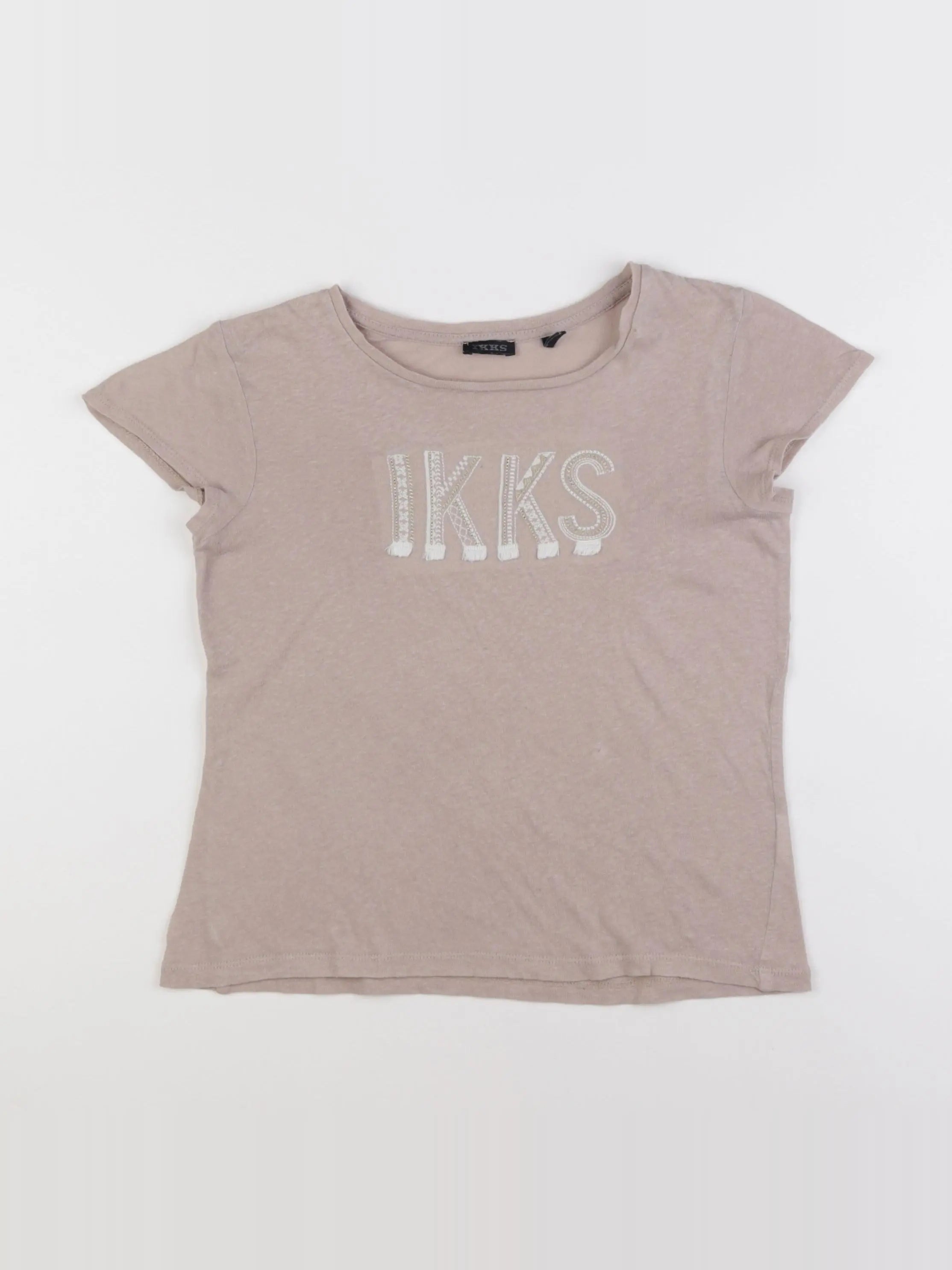 IKKS - tee-shirt beige - 8 ans