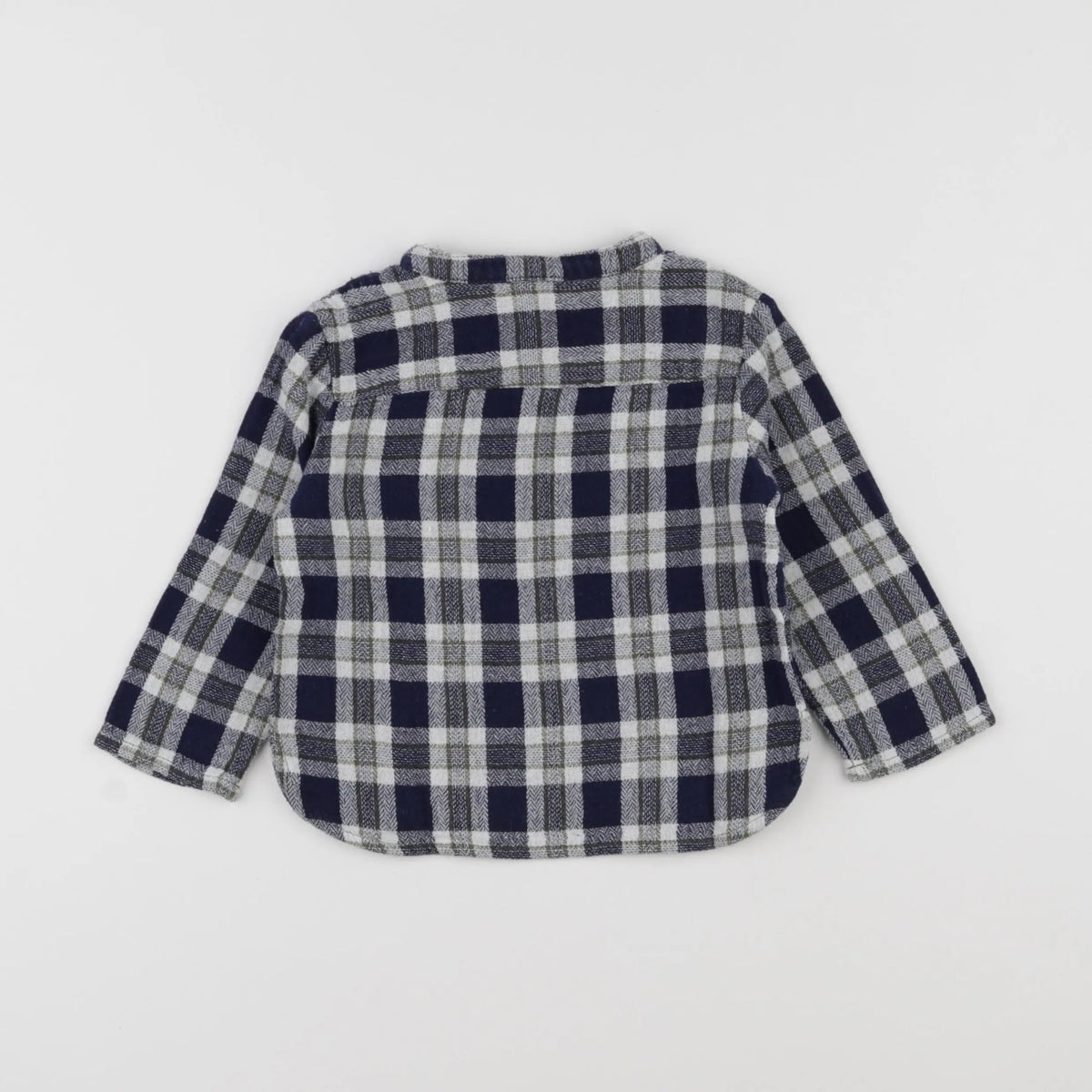 Bonton - chemise bleu, blanc - 2 ans