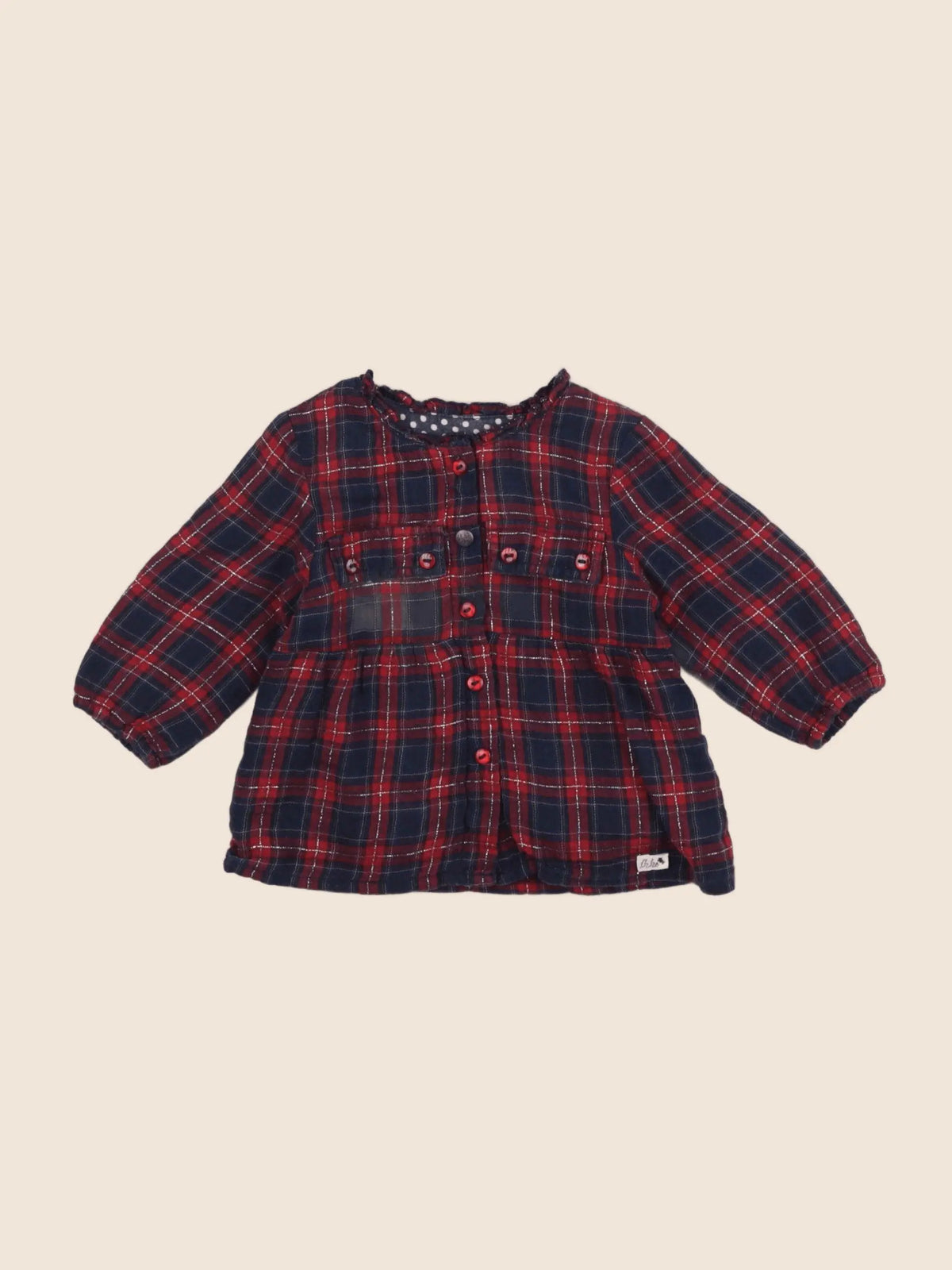 IKKS - robe rouge, bleu - 3 mois