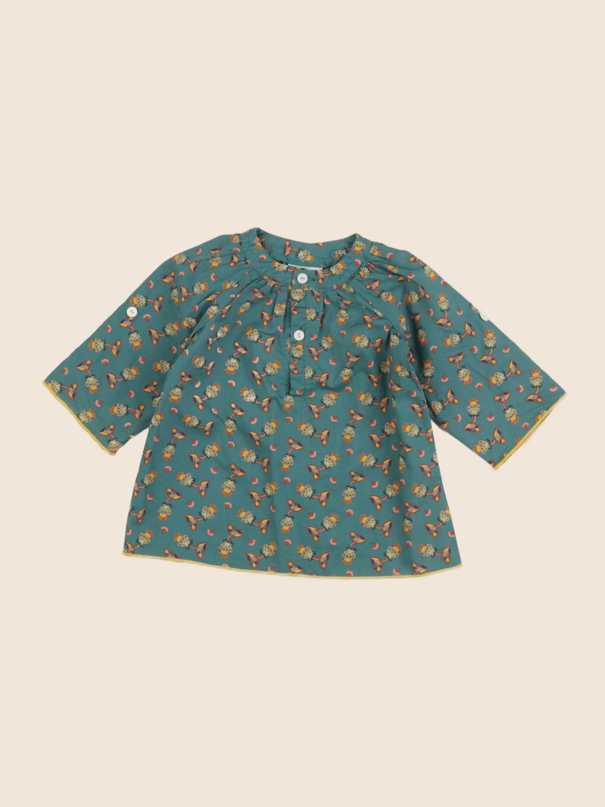 Chouchou et Mandchou - blouse vert - 12 mois