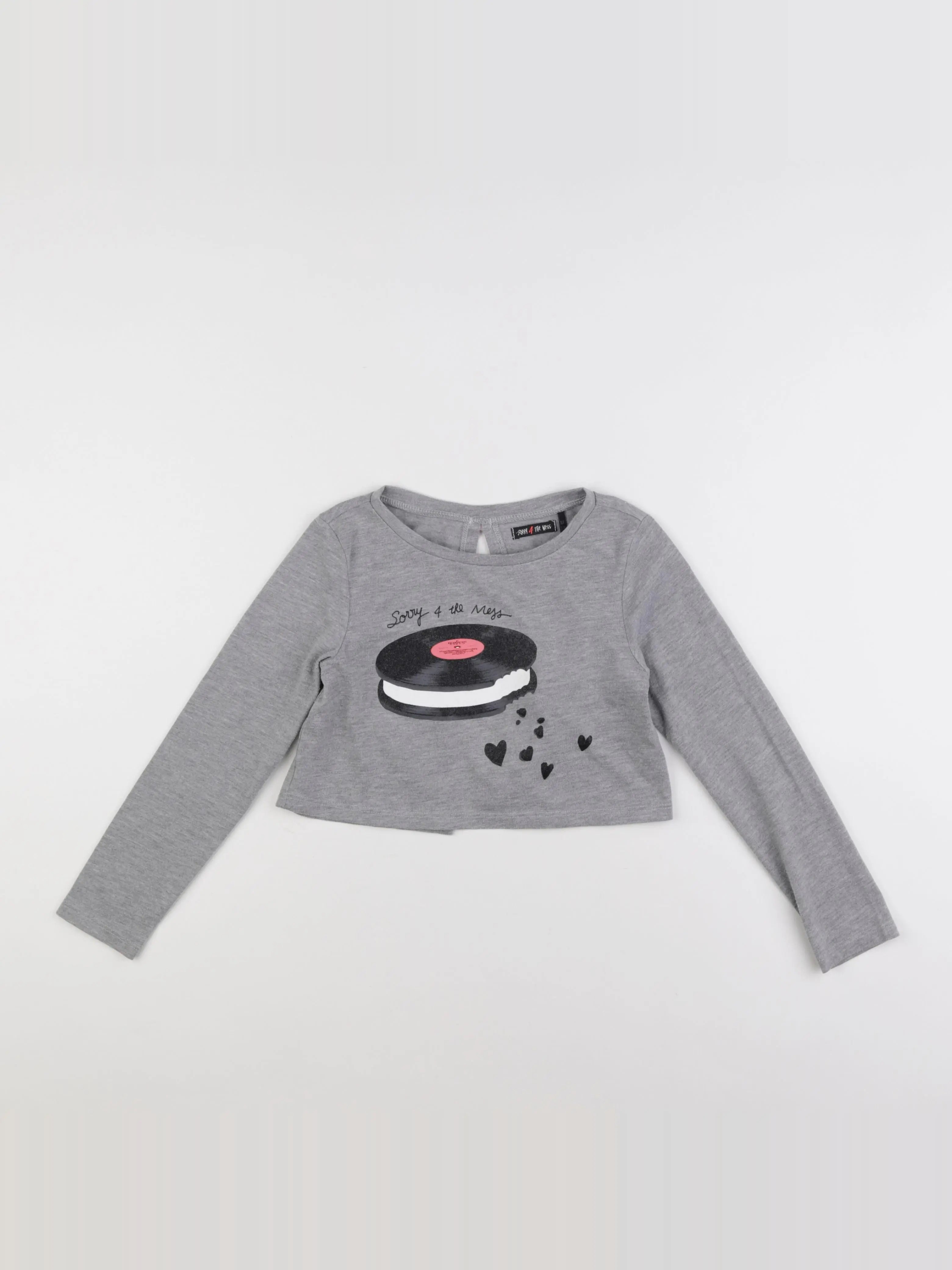 IKKS - tee-shirt gris - 8 ans
