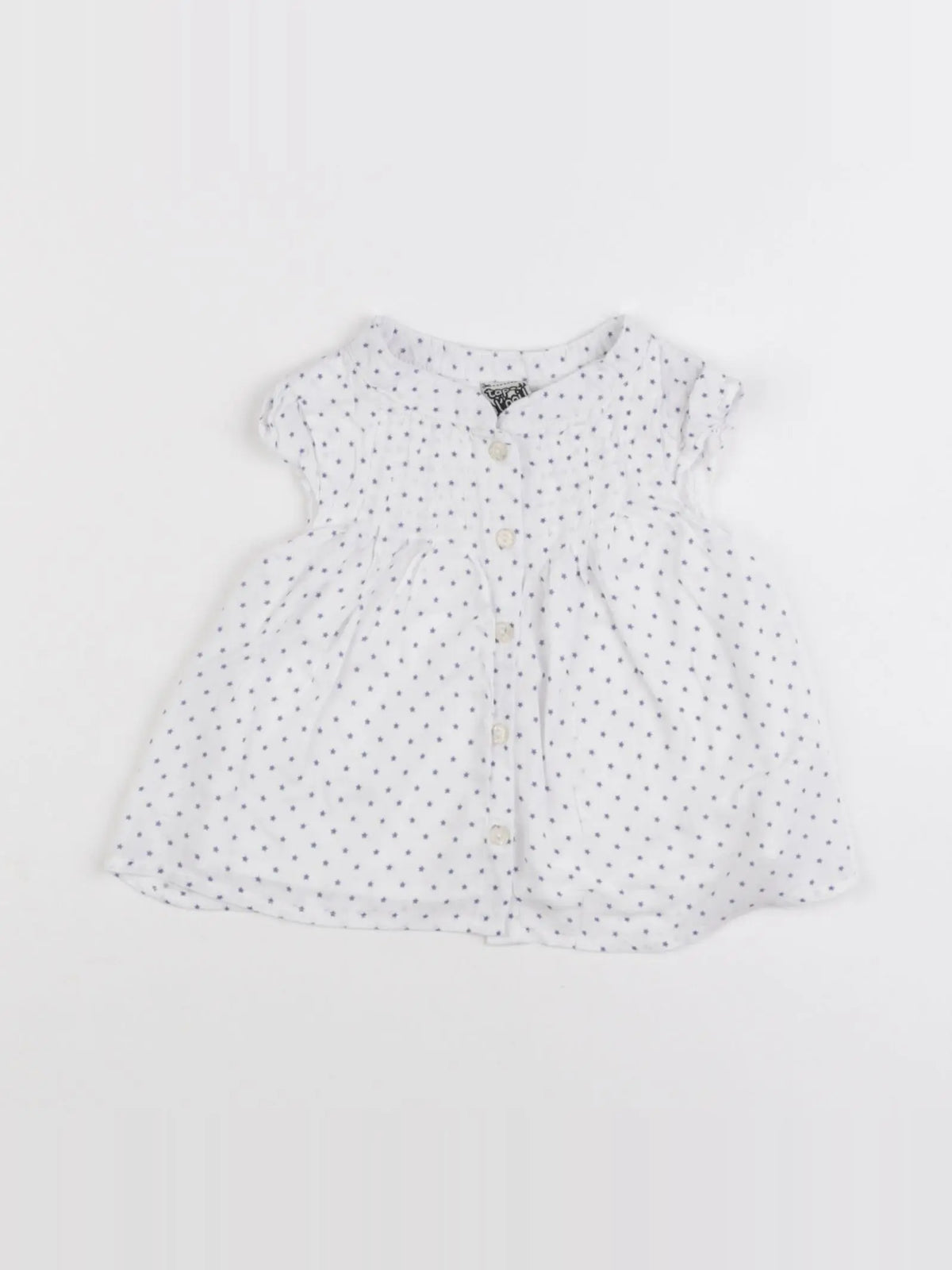 Tape à l'oeil - robe blanc, bleu - 3 mois