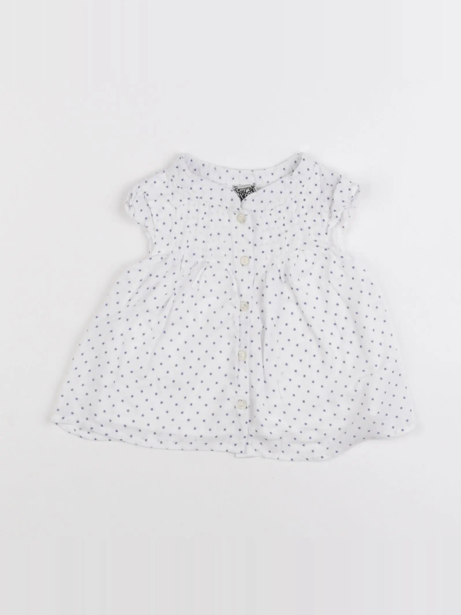 Tape à l'oeil - robe blanc, bleu - 3 mois