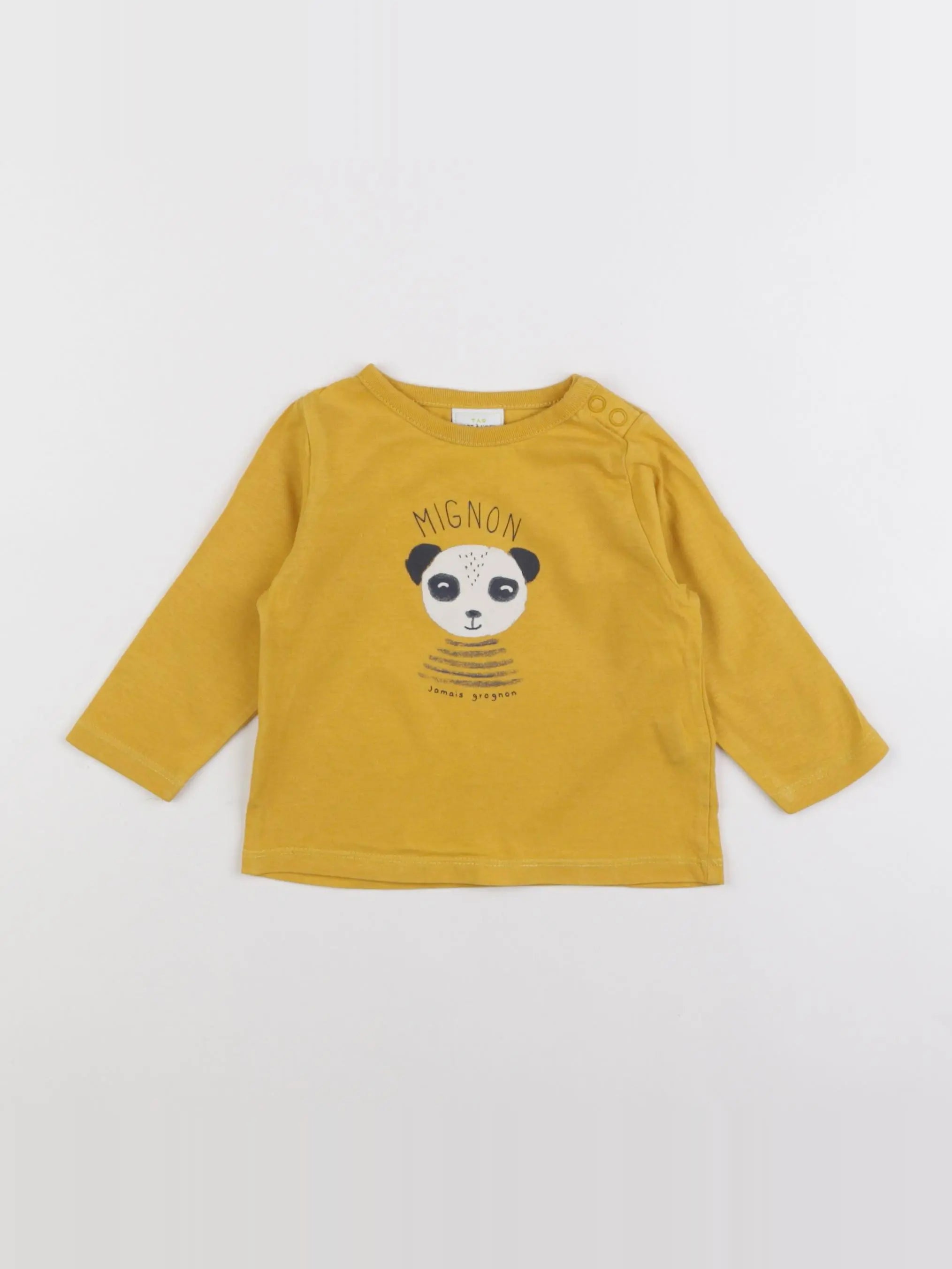 Tape à l'oeil - tee-shirt jaune - 6 mois