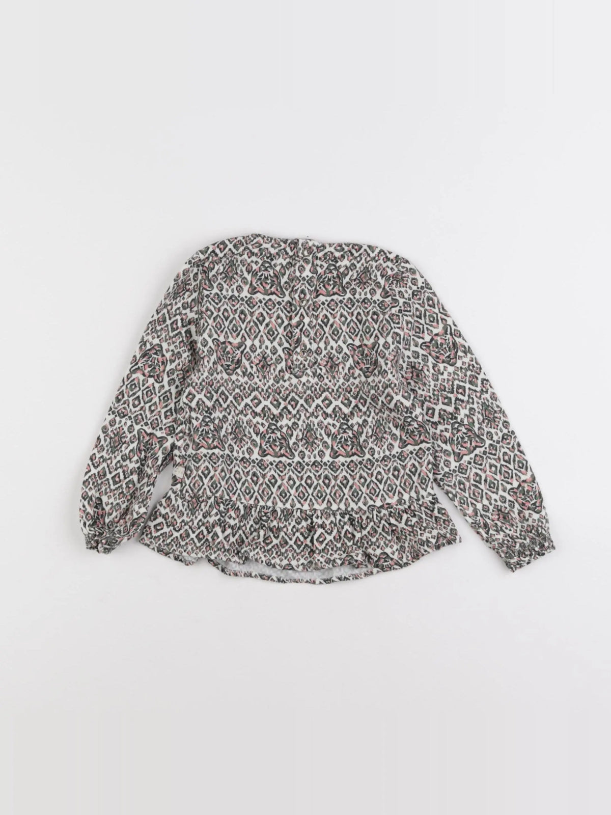 IKKS - blouse vert, rose - 2 ans