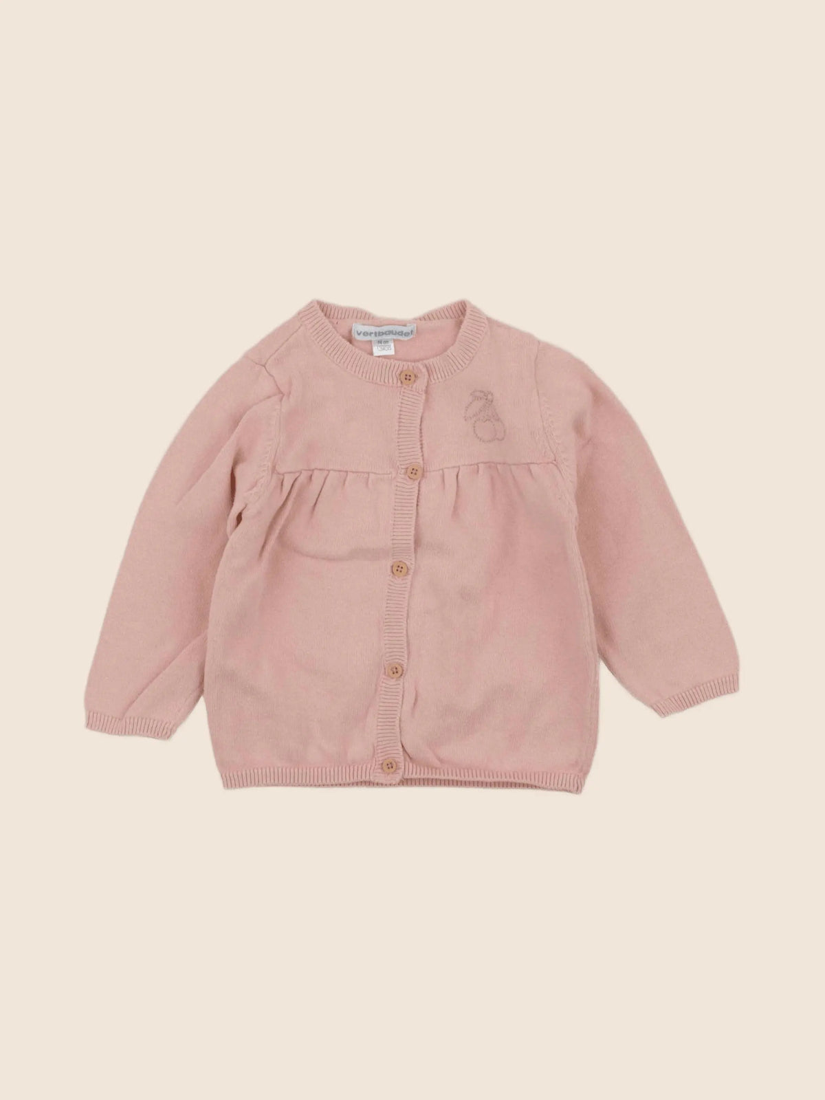 Vertbaudet - gilet rose - 12 mois