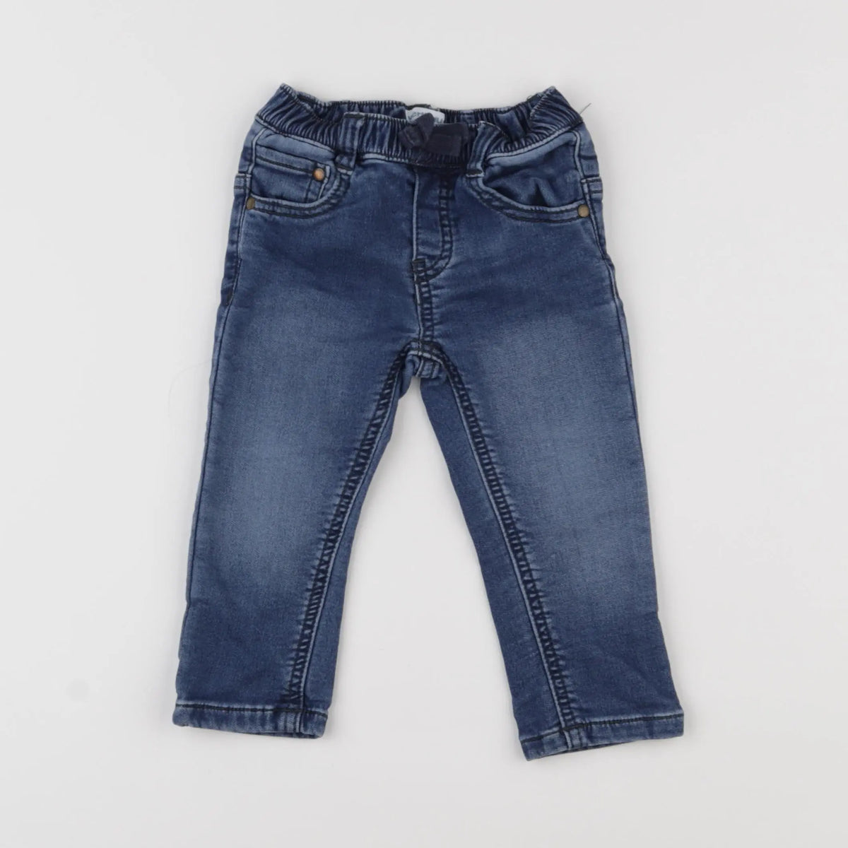 Vertbaudet - jegging bleu - 12 mois