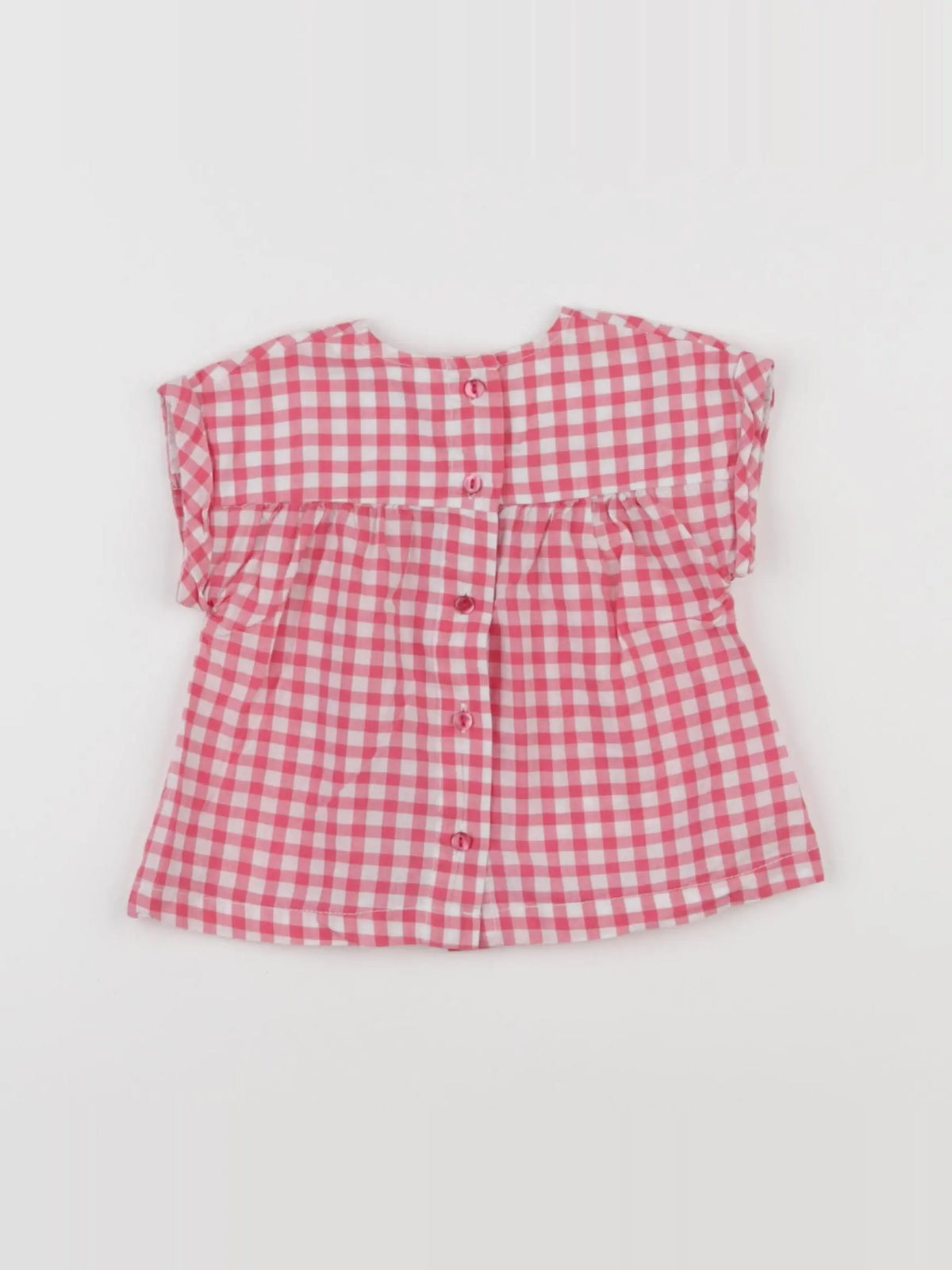 Vertbaudet - blouse blanc, rose - 3 mois