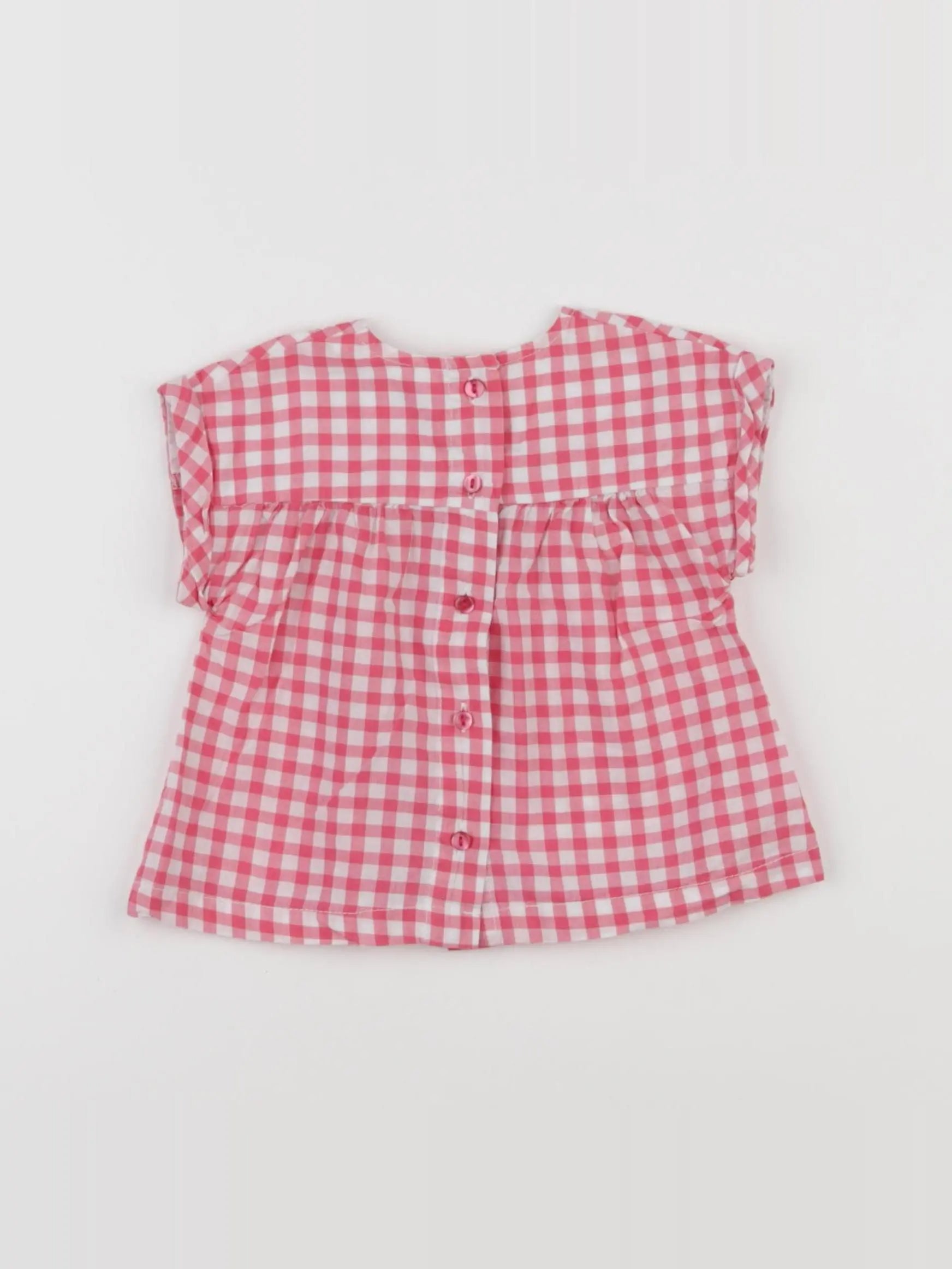Vertbaudet - blouse blanc, rose - 3 mois