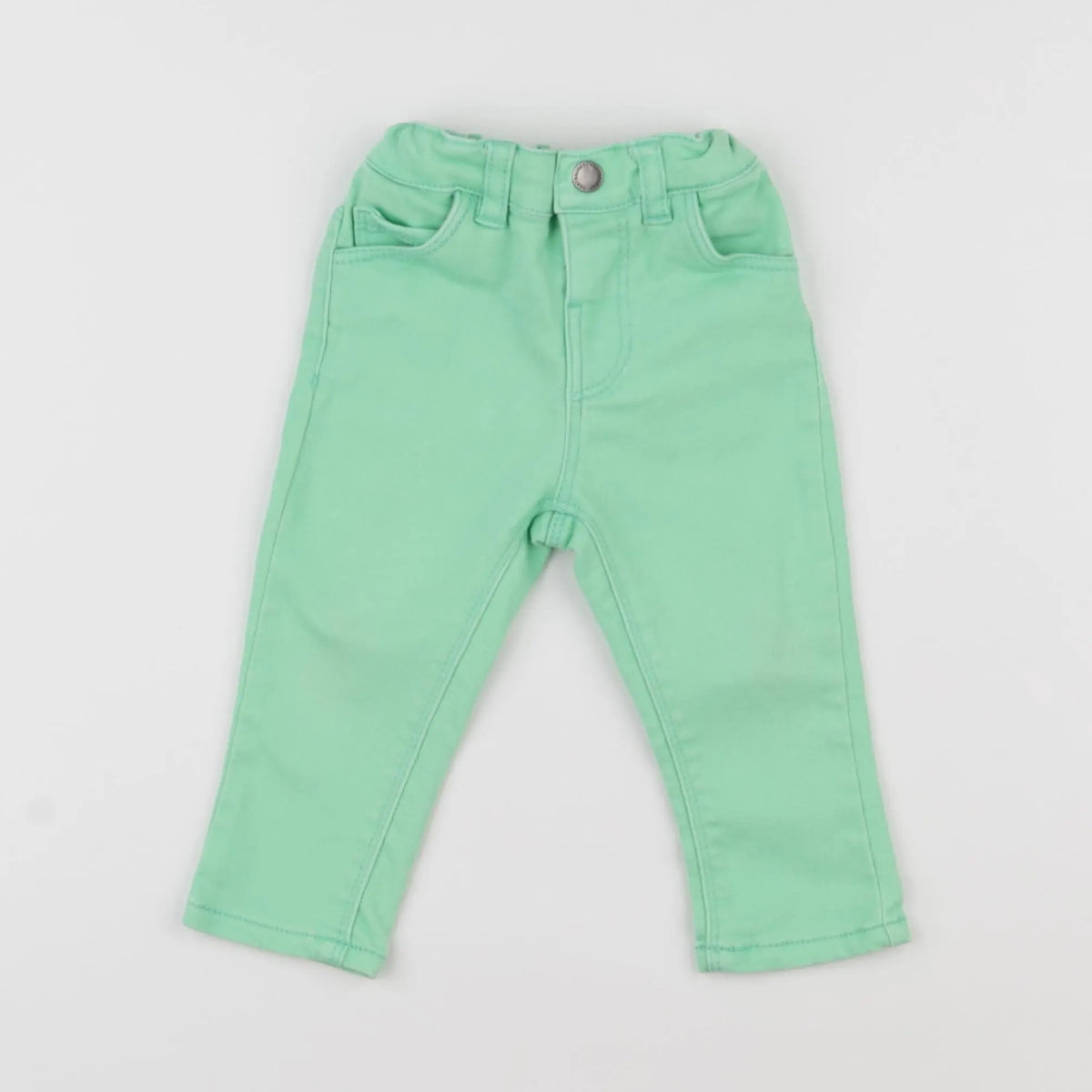 Vertbaudet - pantalon vert - 12 mois