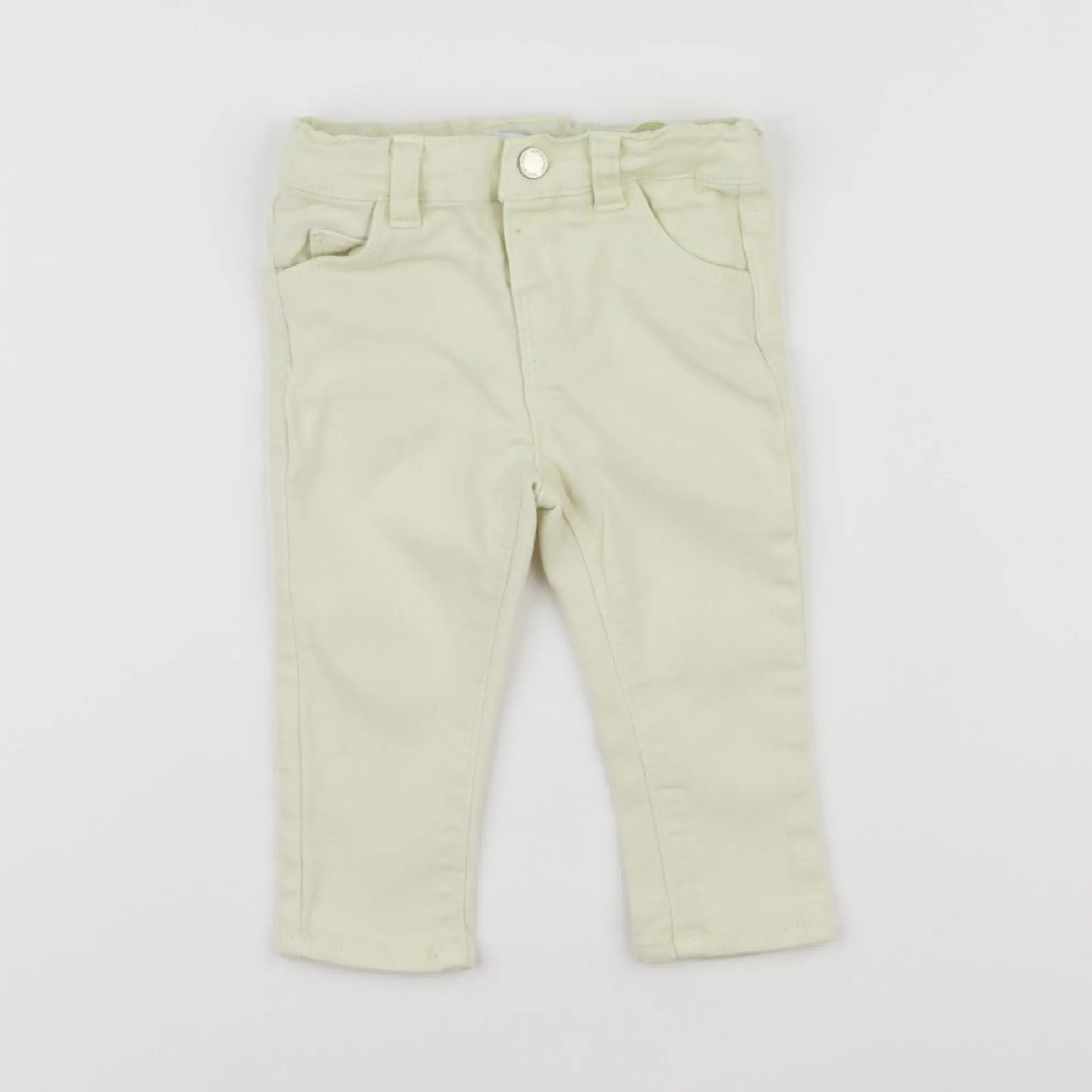 Vertbaudet - pantalon jaune - 12 mois