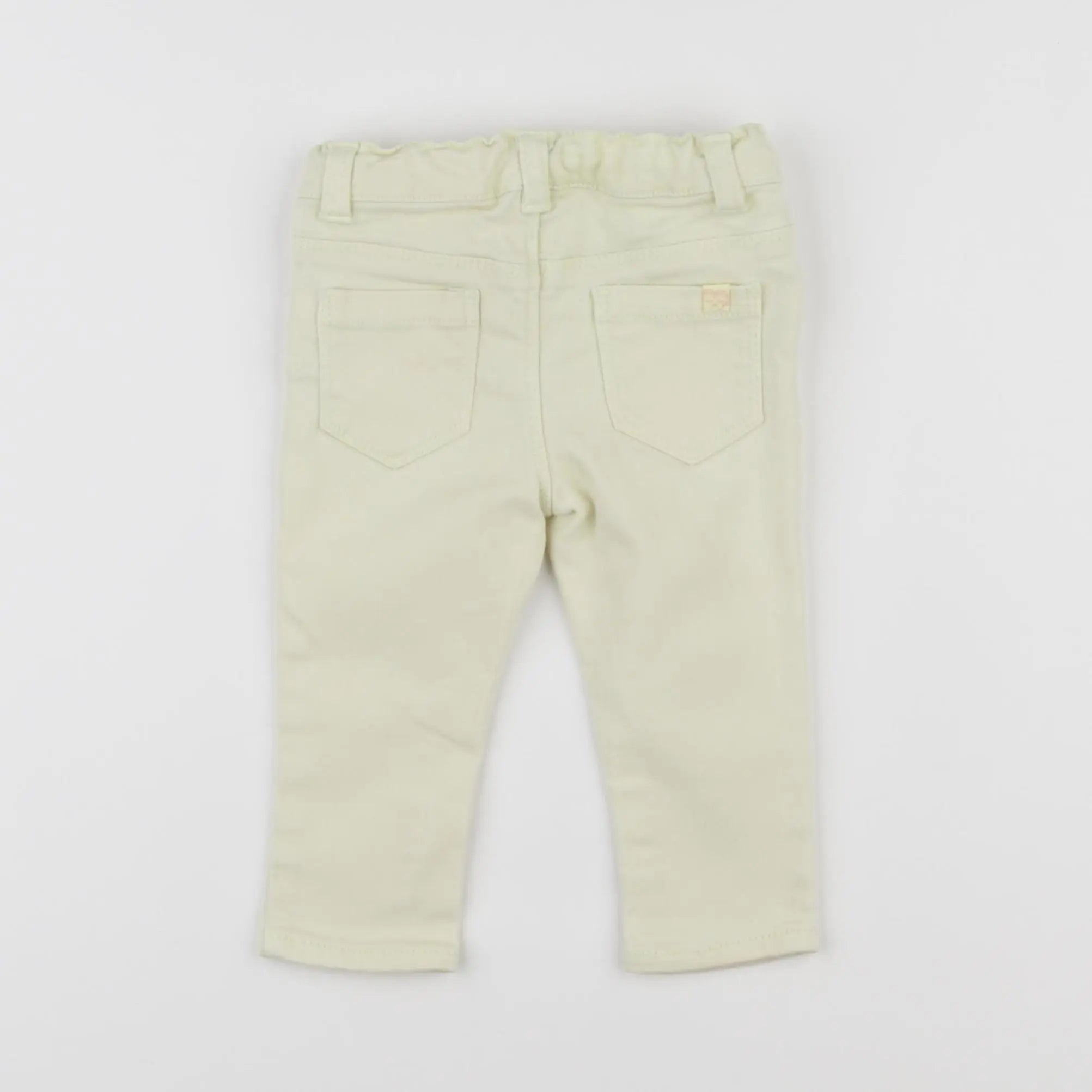 Vertbaudet - pantalon jaune - 12 mois