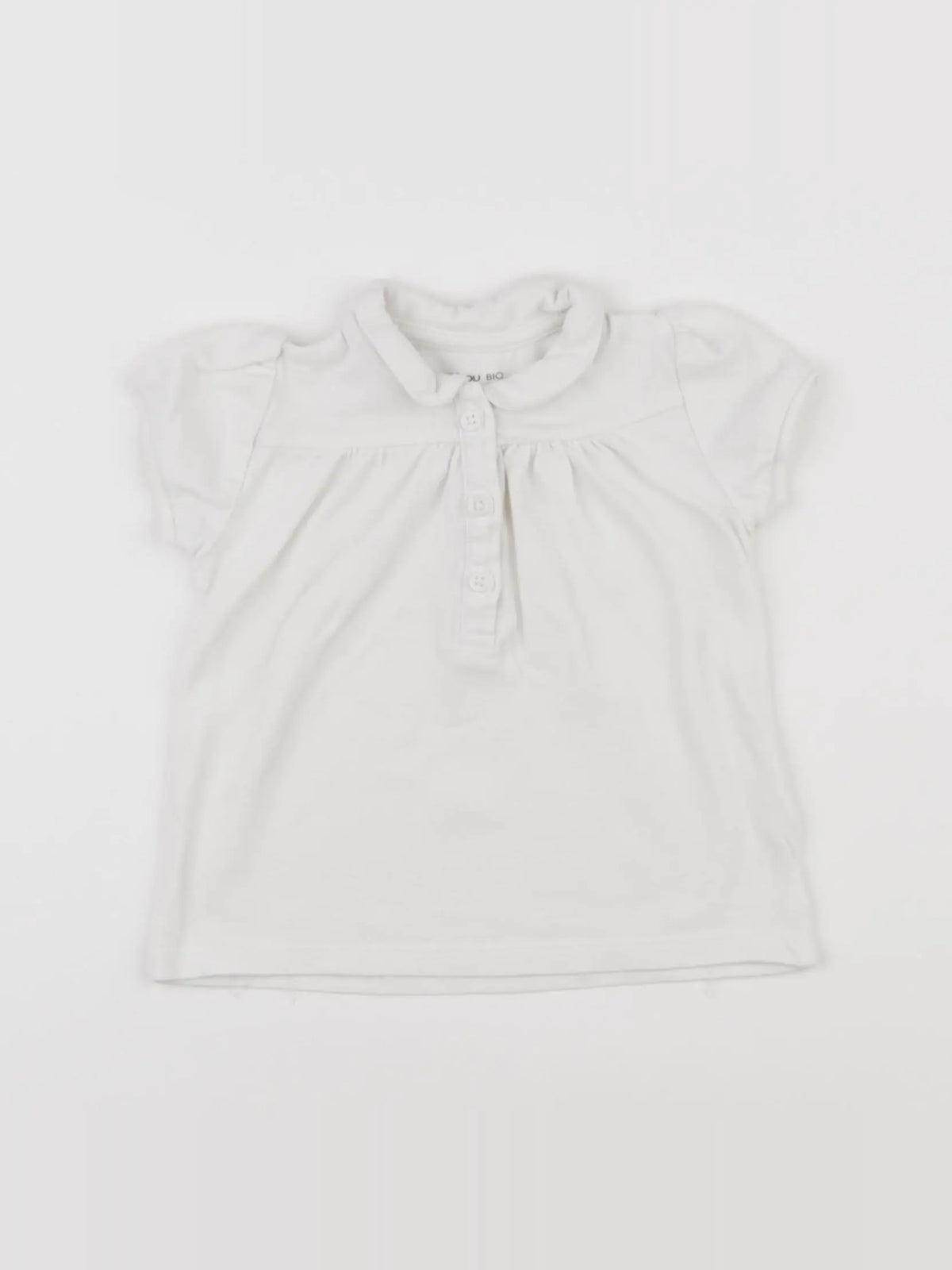 Bouchara - polo blanc - 12 mois