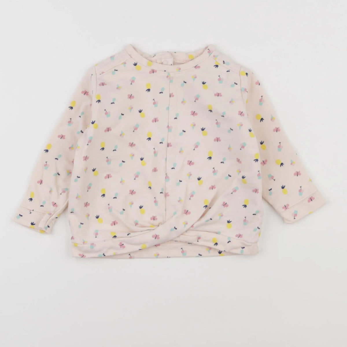 Vertbaudet - sweat rose - 12 mois