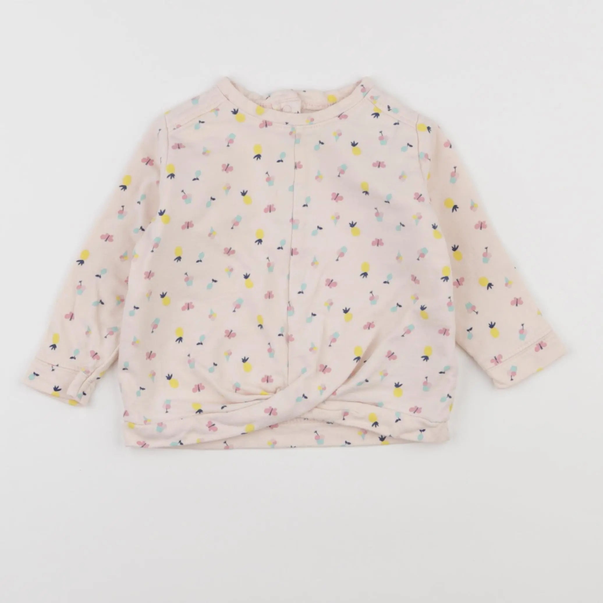 Vertbaudet - sweat rose - 12 mois