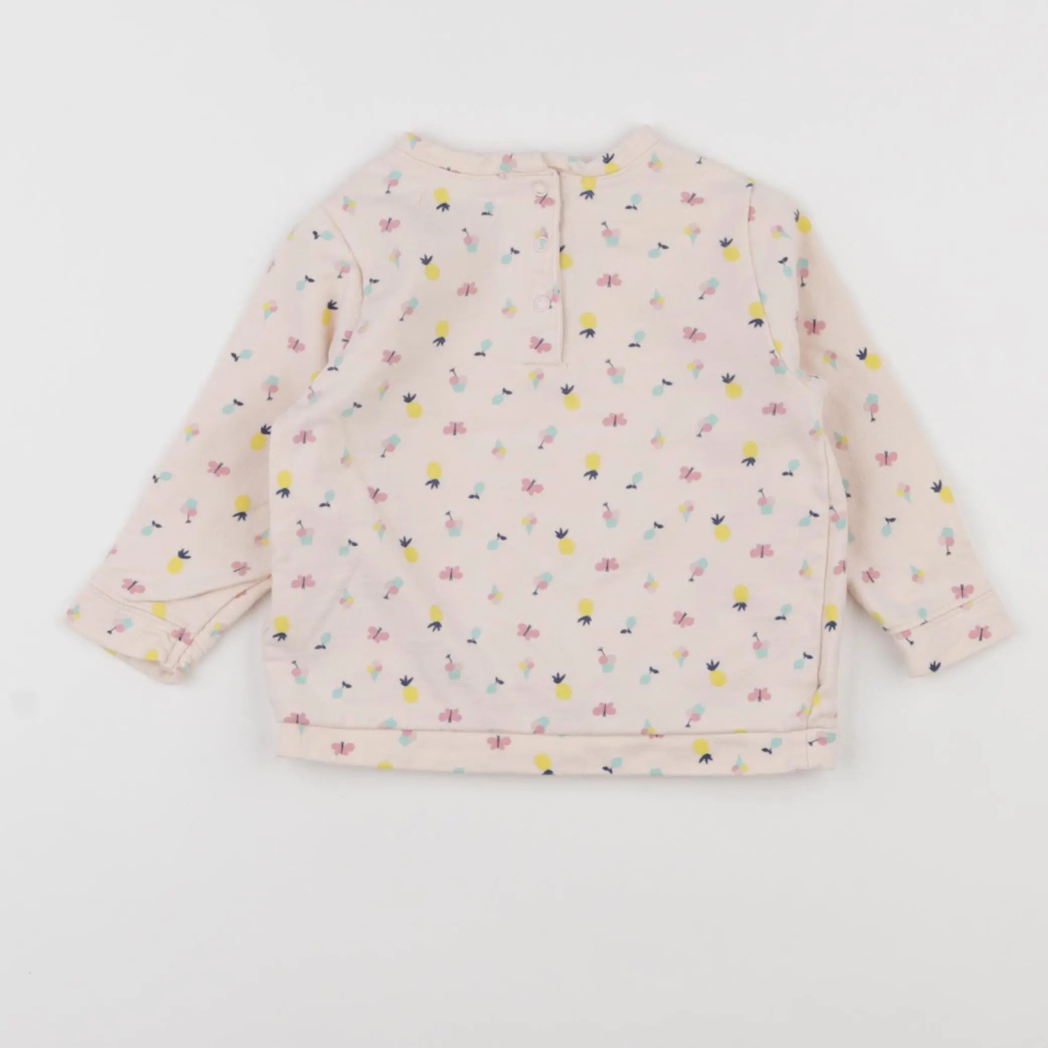 Vertbaudet - sweat rose - 12 mois