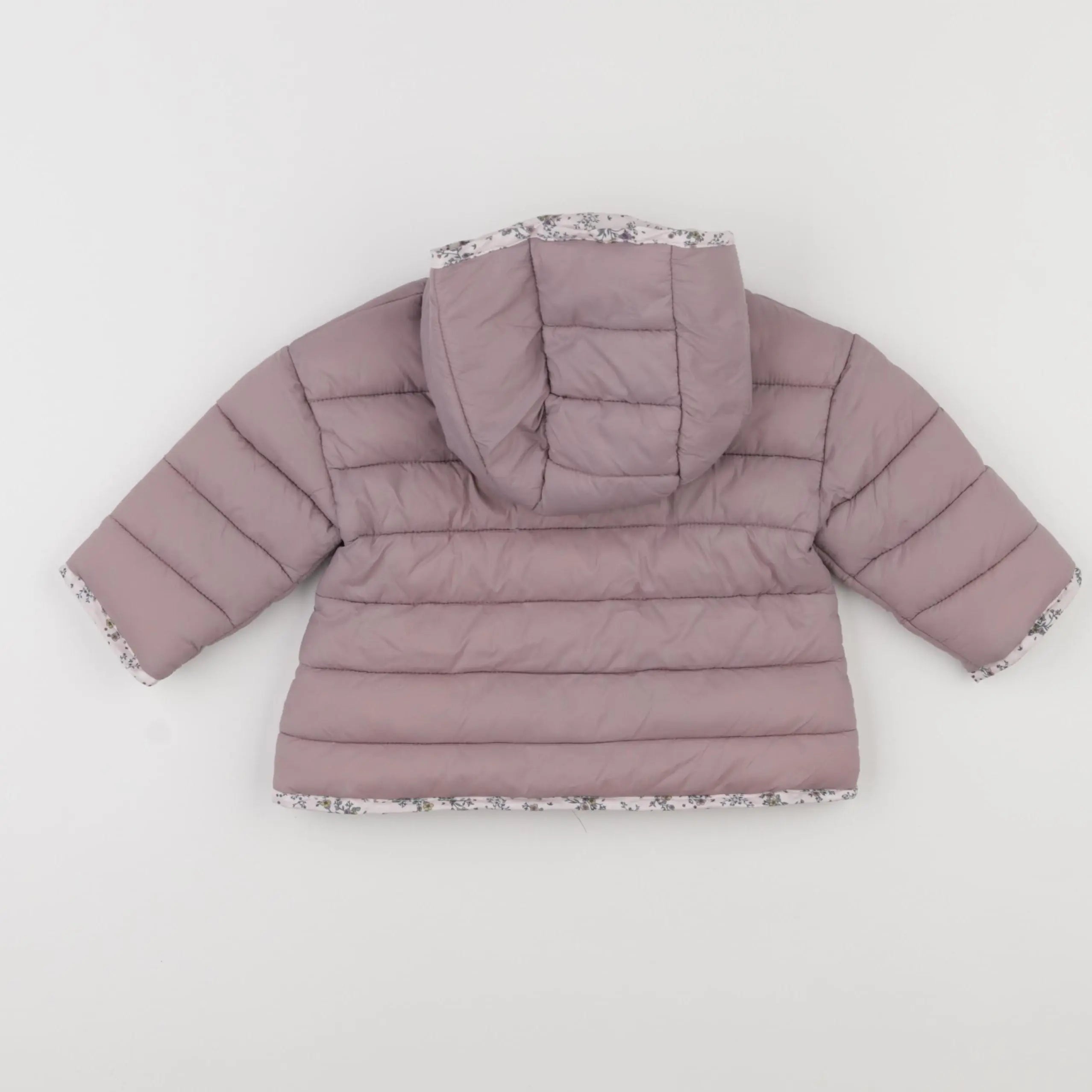 Vertbaudet - doudoune réversible violet - 9 mois