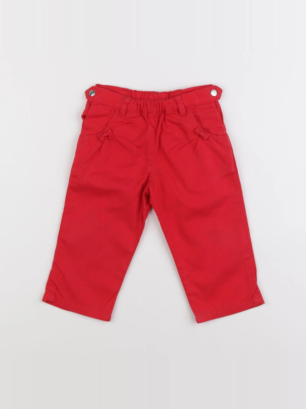 Petit Bateau - pantalon rouge - 12 mois