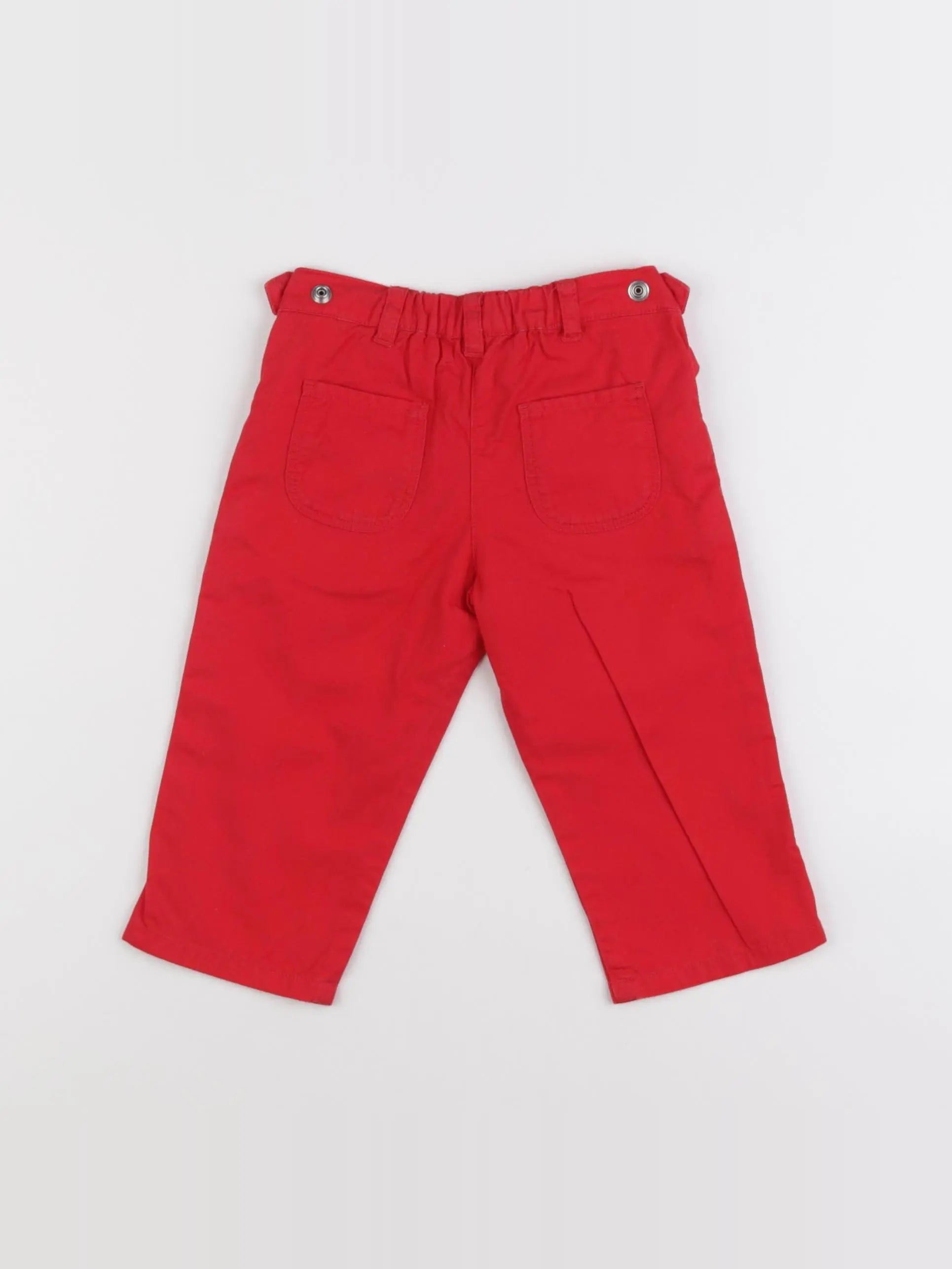 Petit Bateau - pantalon rouge - 12 mois