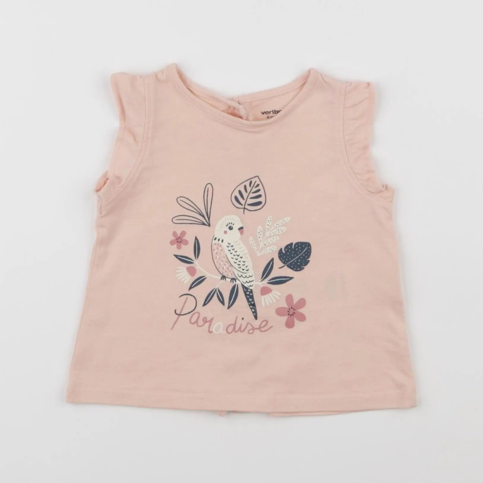 Vertbaudet - tee-shirt rose - 6 mois