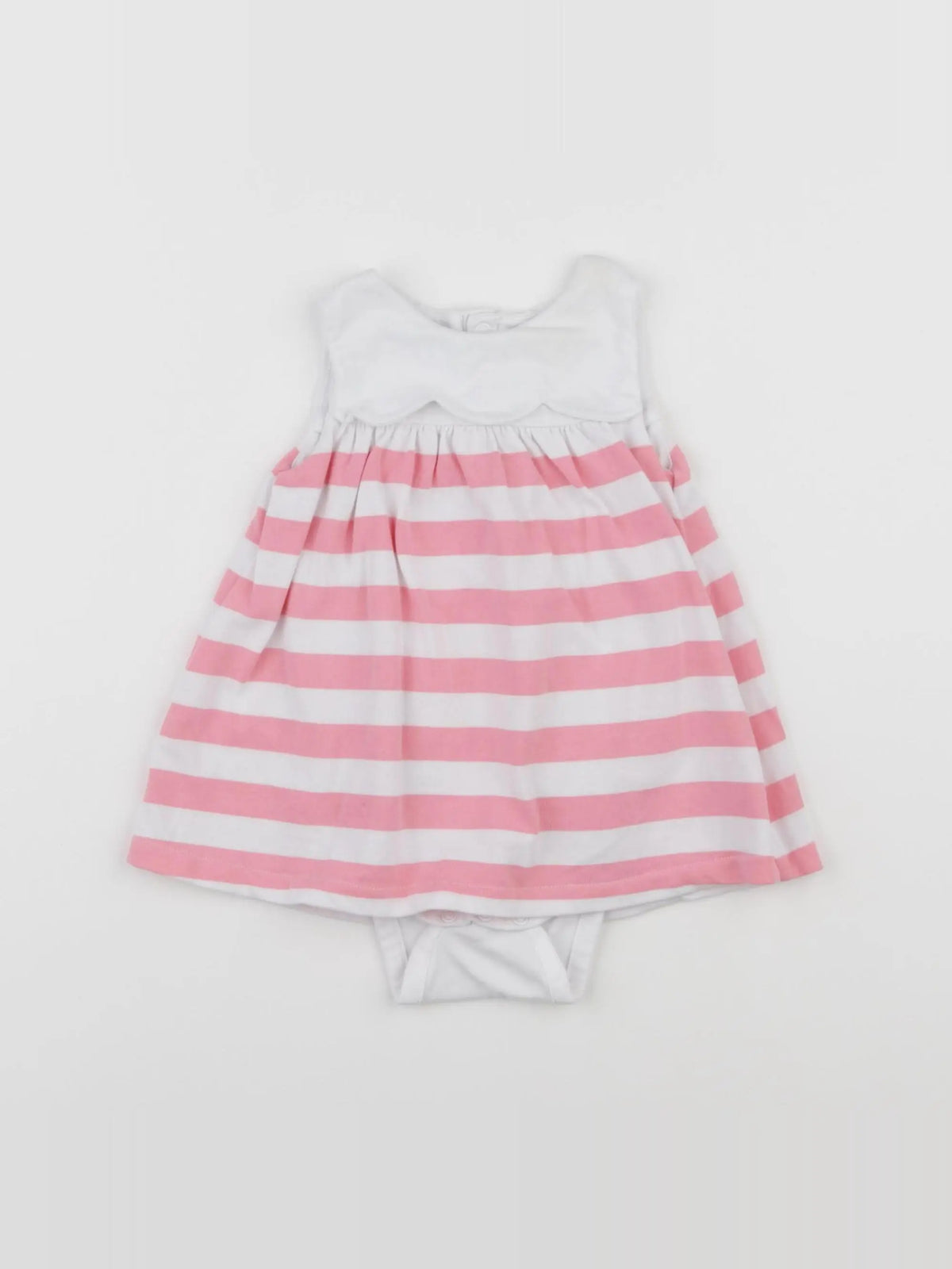Jacadi - body robe blanc, rose - 6 mois