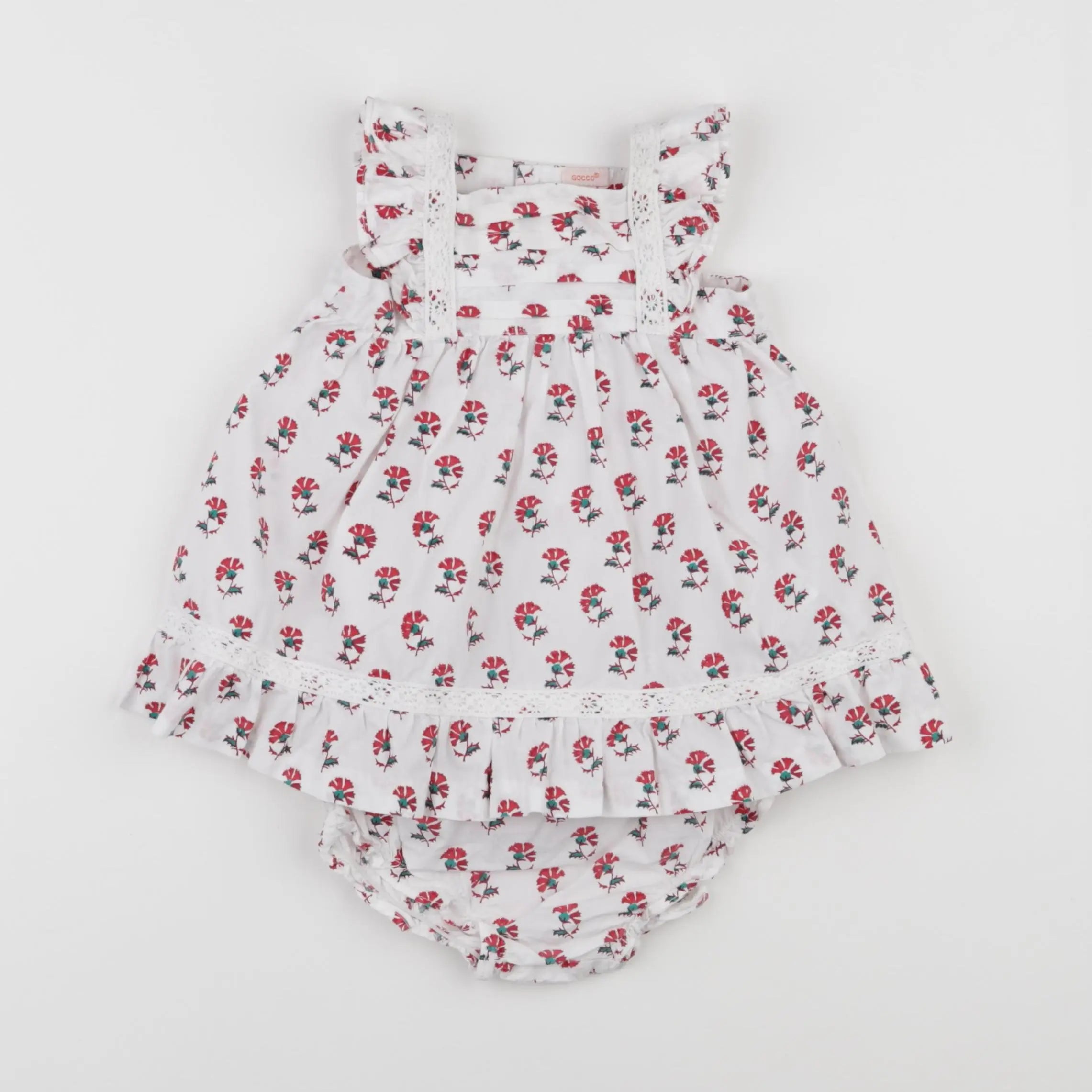 Gocco - robe blanc - 6/9 mois