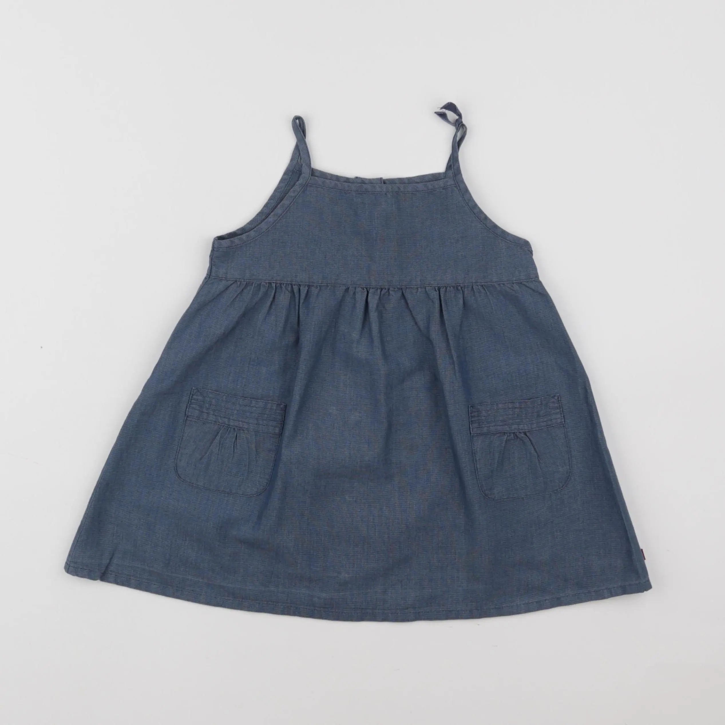 Petit Bateau - robe bleu - 18 mois
