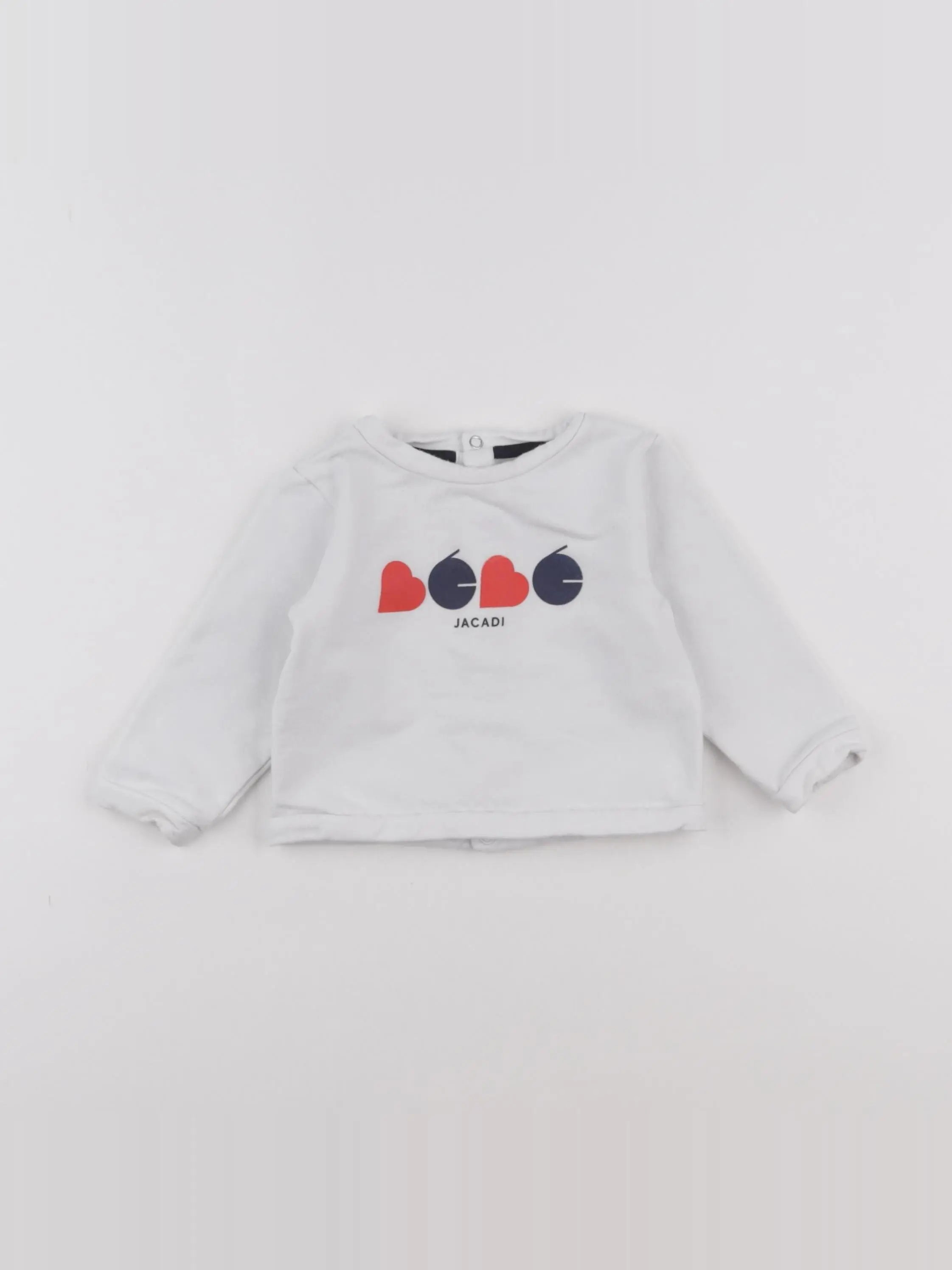 Jacadi - sweat blanc - 12 mois