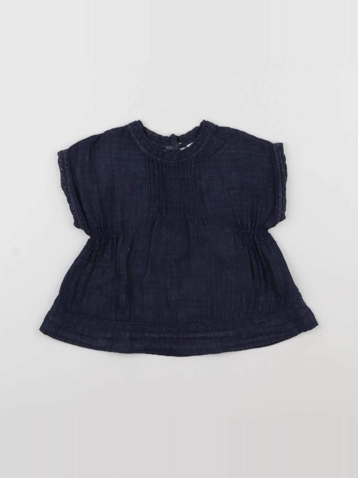 Boutchou - blouse bleu - 12 mois