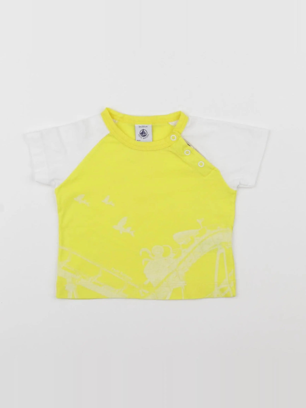 Petit Bateau - tee-shirt jaune - 3 mois
