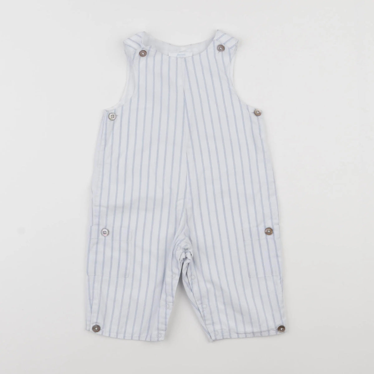 Jacadi - salopette blanc, bleu - 6 mois