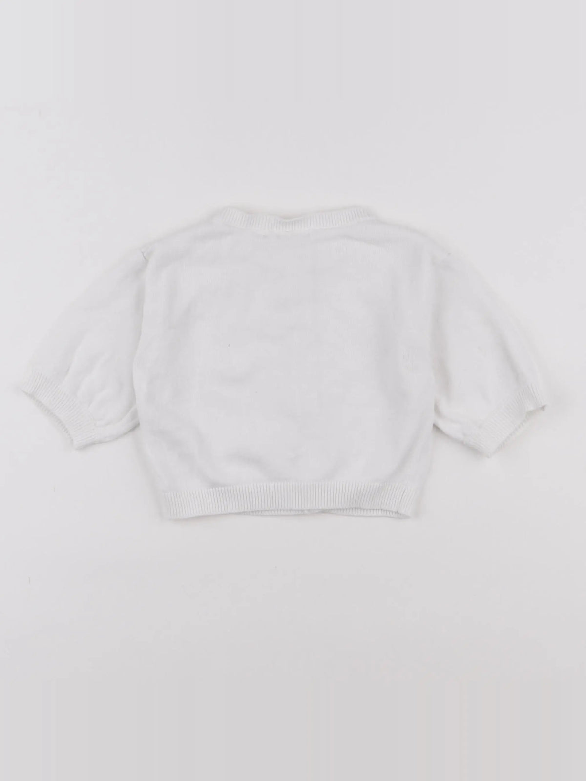 Vertbaudet - gilet blanc - 6 mois