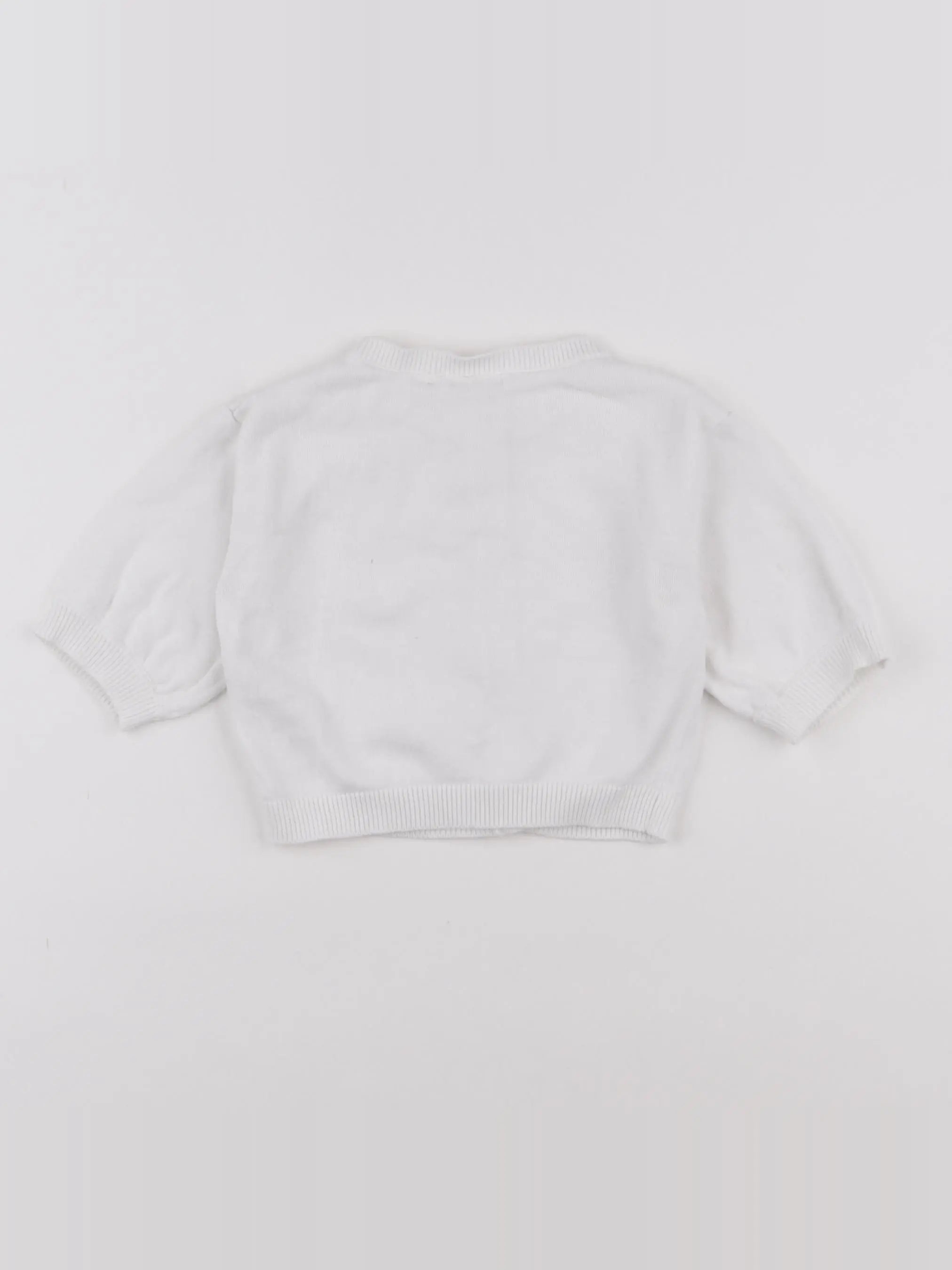 Vertbaudet - gilet blanc - 6 mois