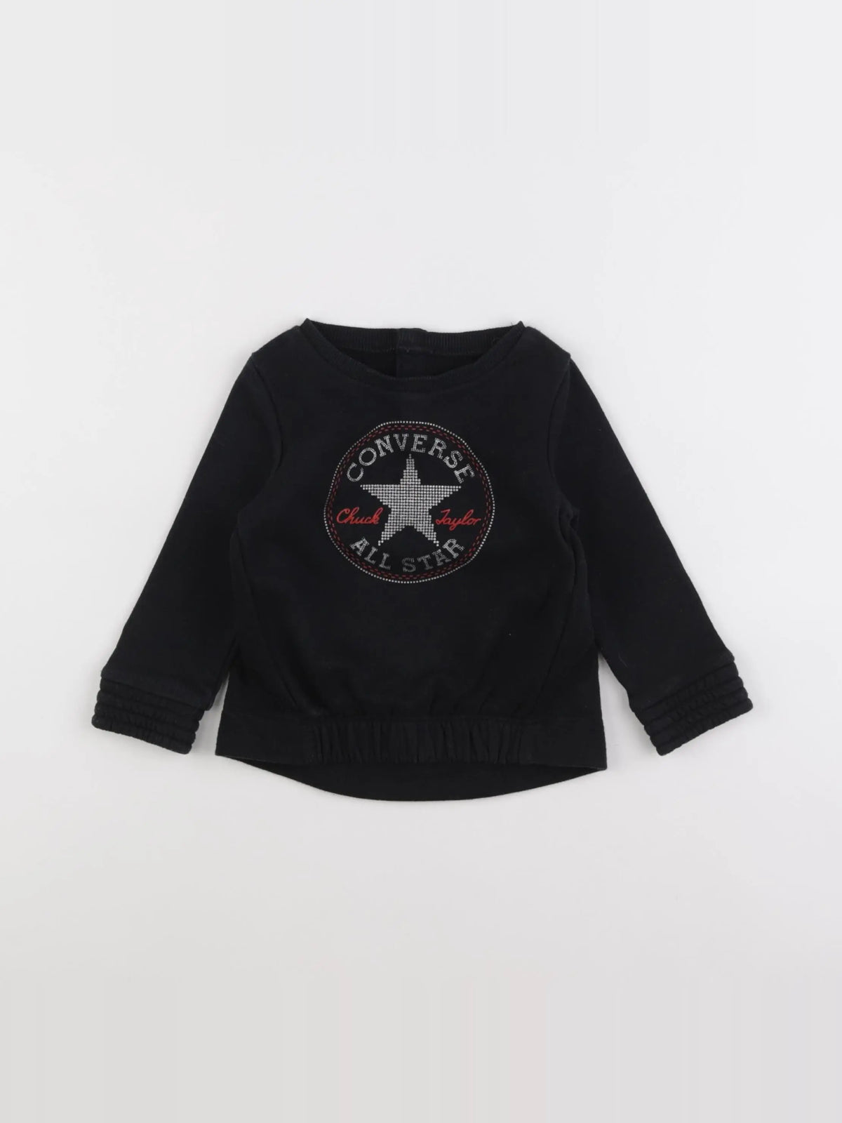 Converse - sweat noir - 18 mois