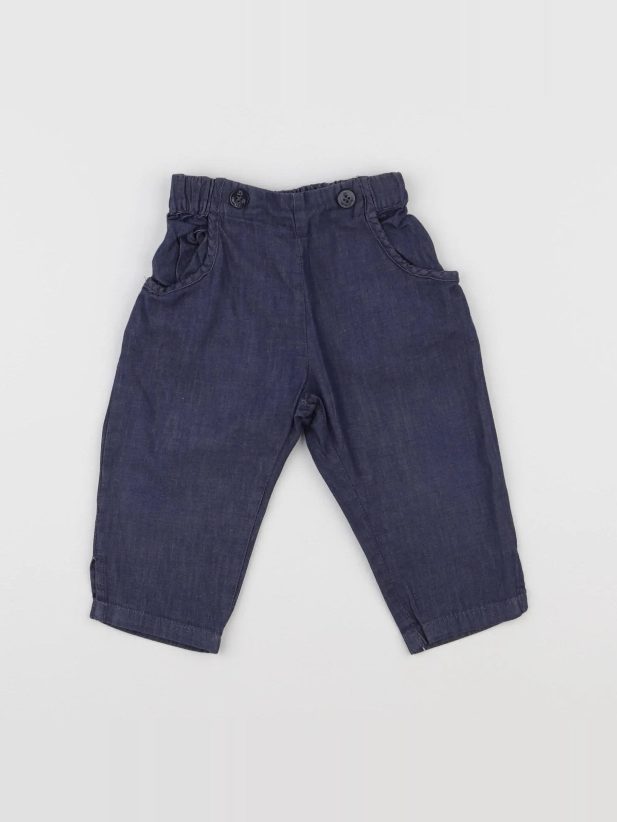 Jacadi - pantalon bleu - 12 mois