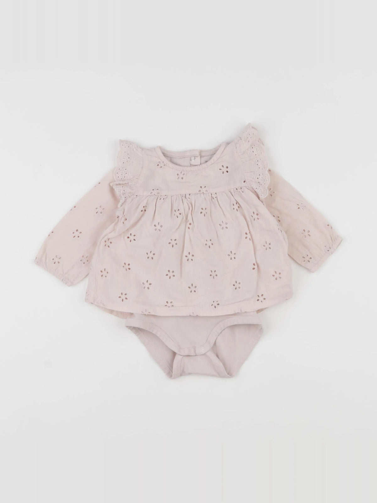 Vertbaudet - body blouse rose - 6 mois
