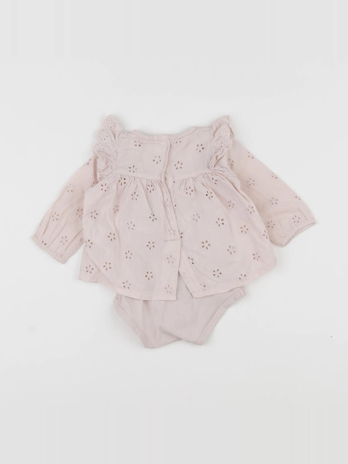 Vertbaudet - body blouse rose - 6 mois