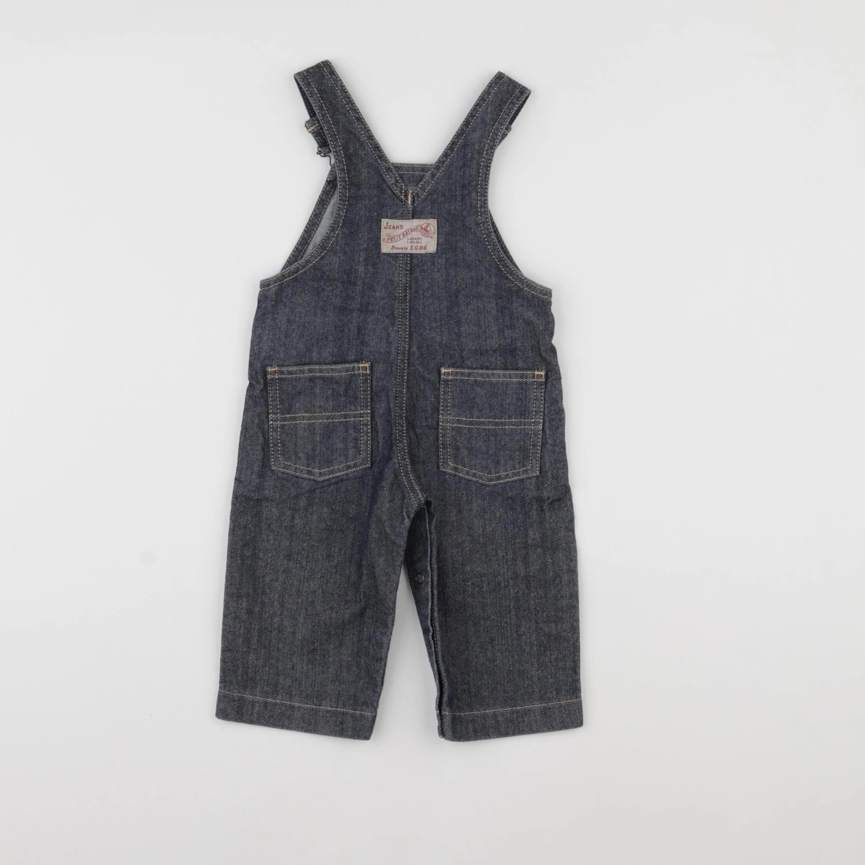 Petit Bateau - salopette bleu - 6 mois