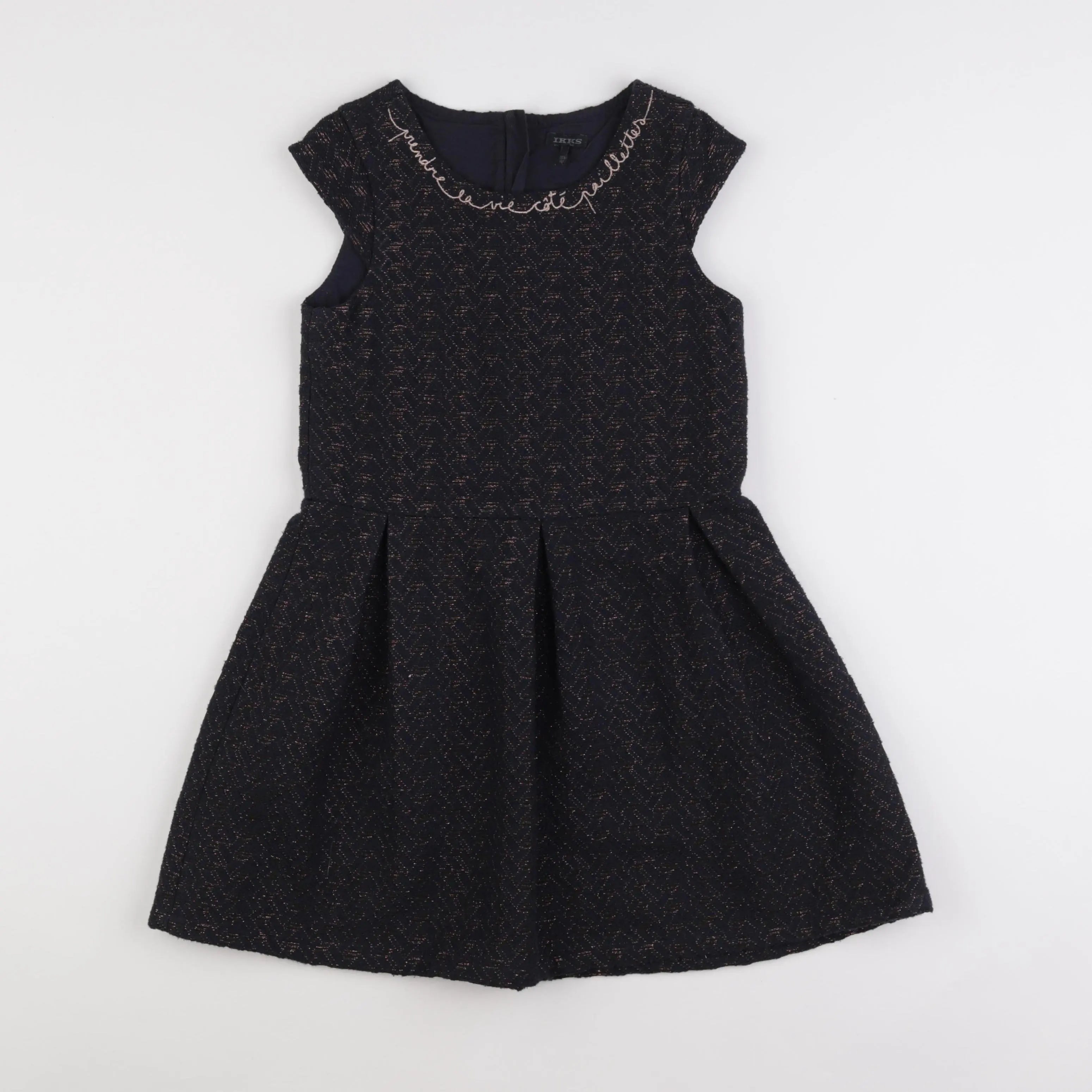 IKKS - robe bronze, bleu - 10 ans
