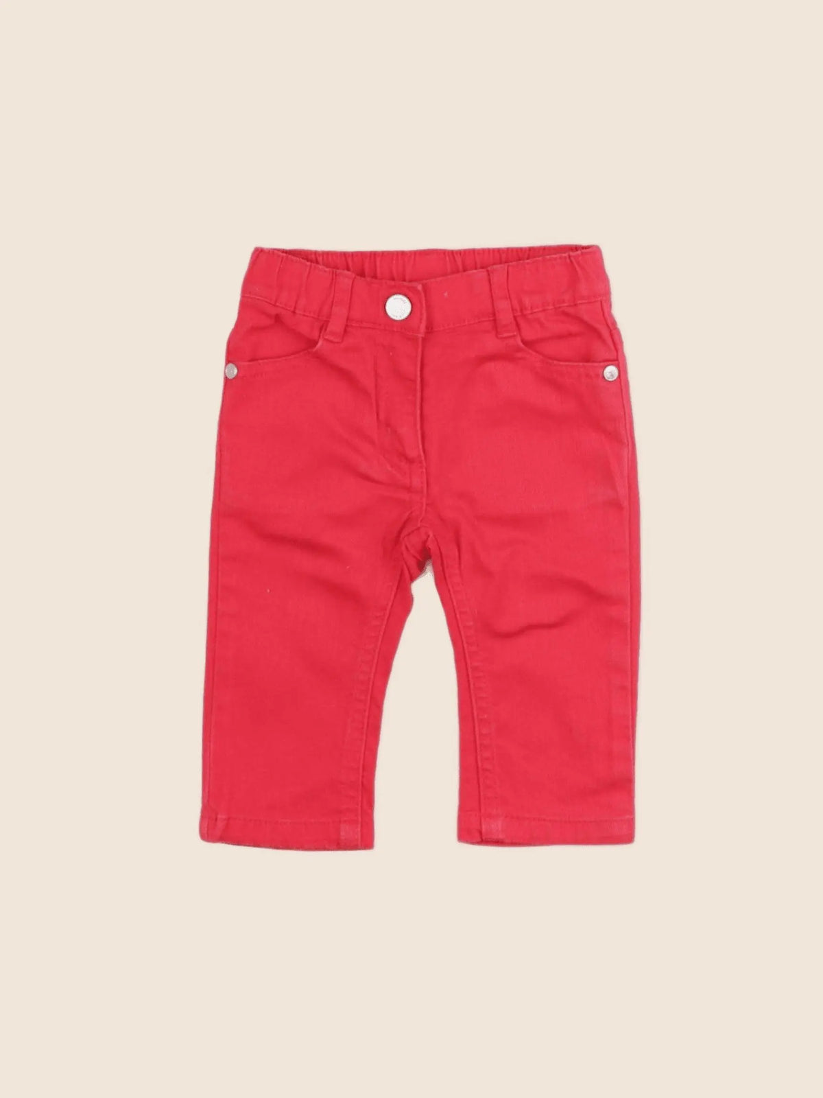 Jacadi - jean rouge - 6 mois