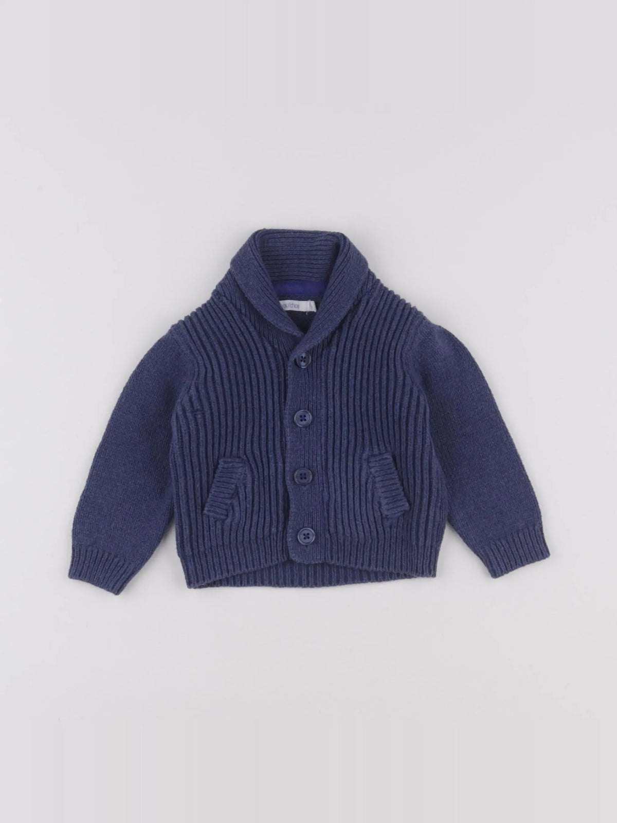 Boutchou - gilet bleu - 6 mois