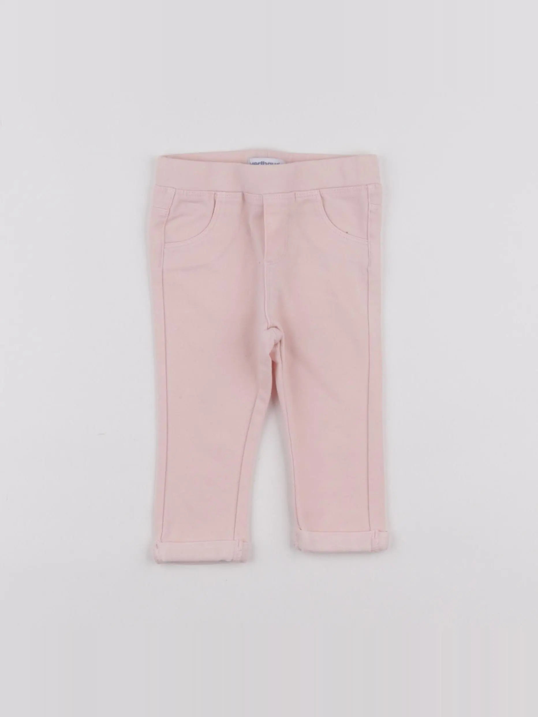 Vertbaudet - jegging rose - 9 mois