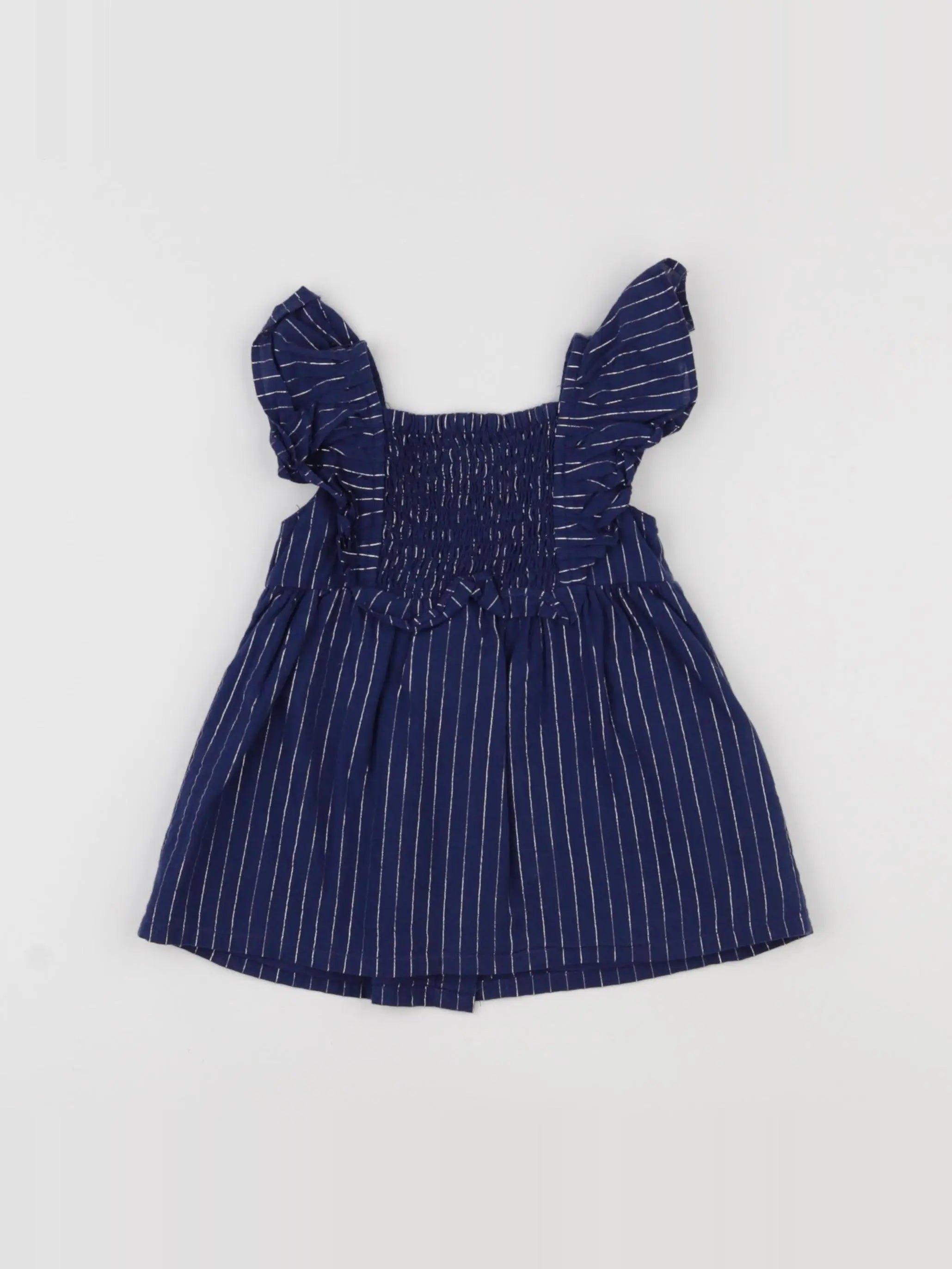 Vertbaudet - robe bleu, argent - 3 mois